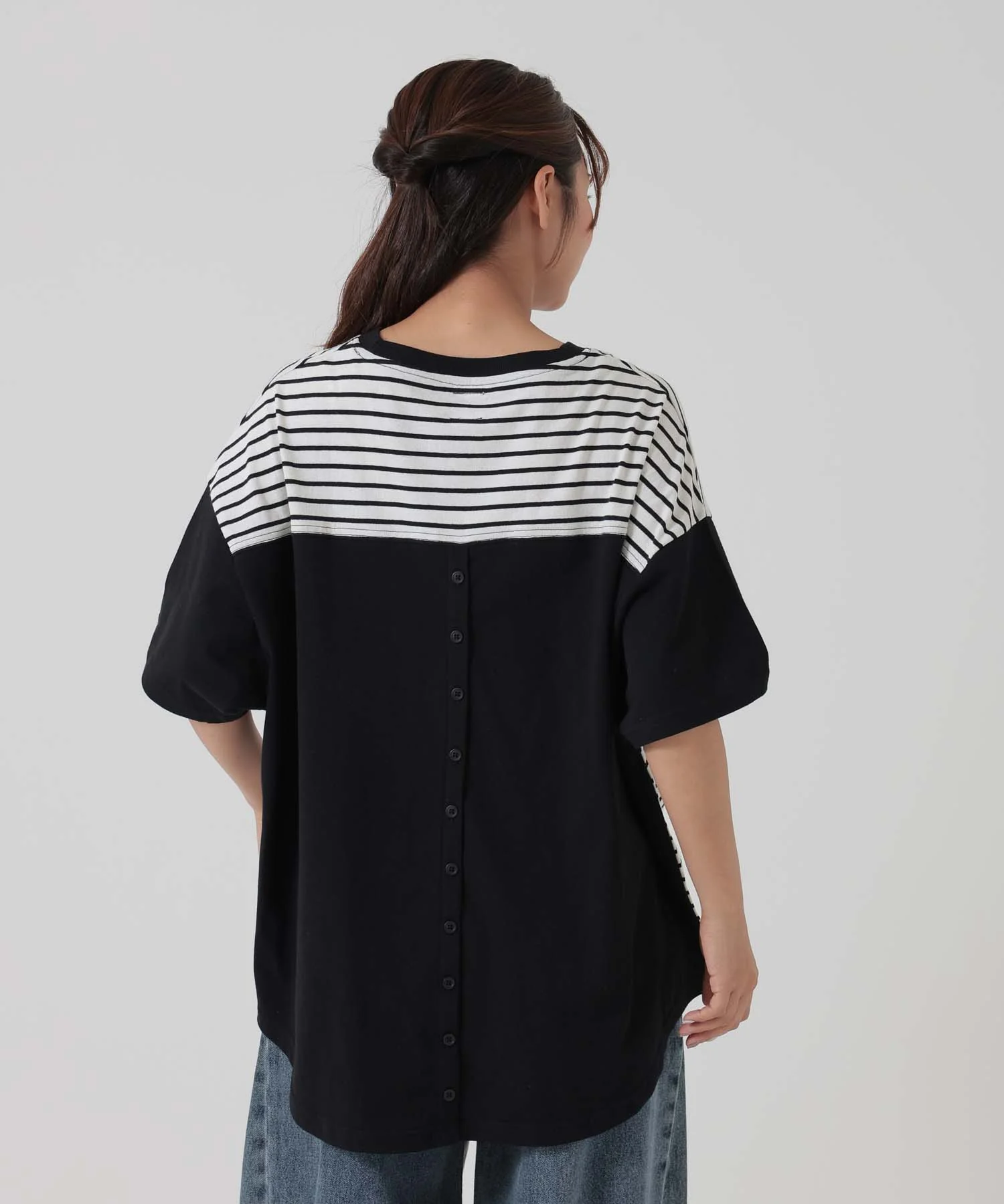 ヘムテールバックボタンチュニック - Image 12