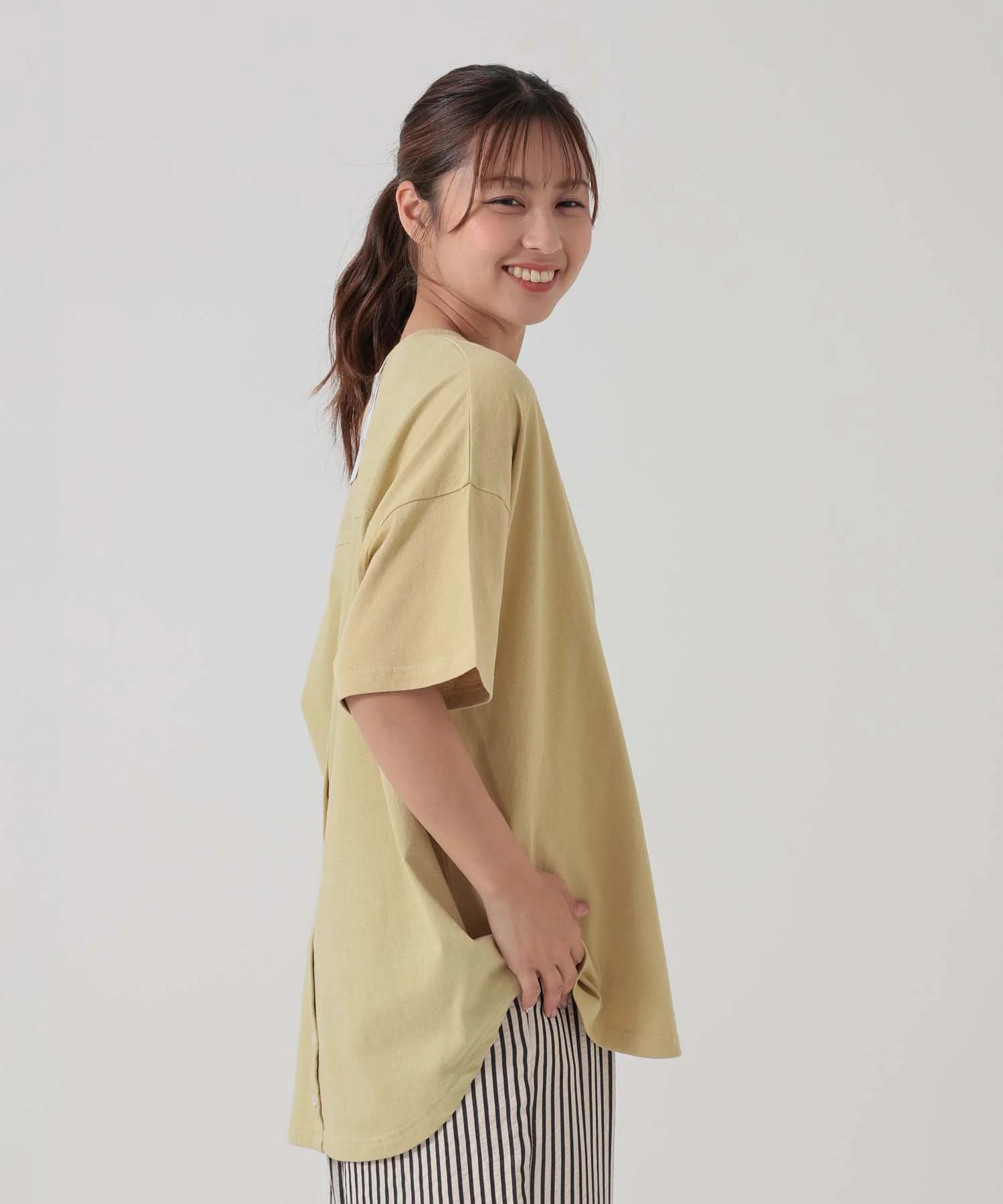 ヘムテールバックボタンチュニック - Image 29