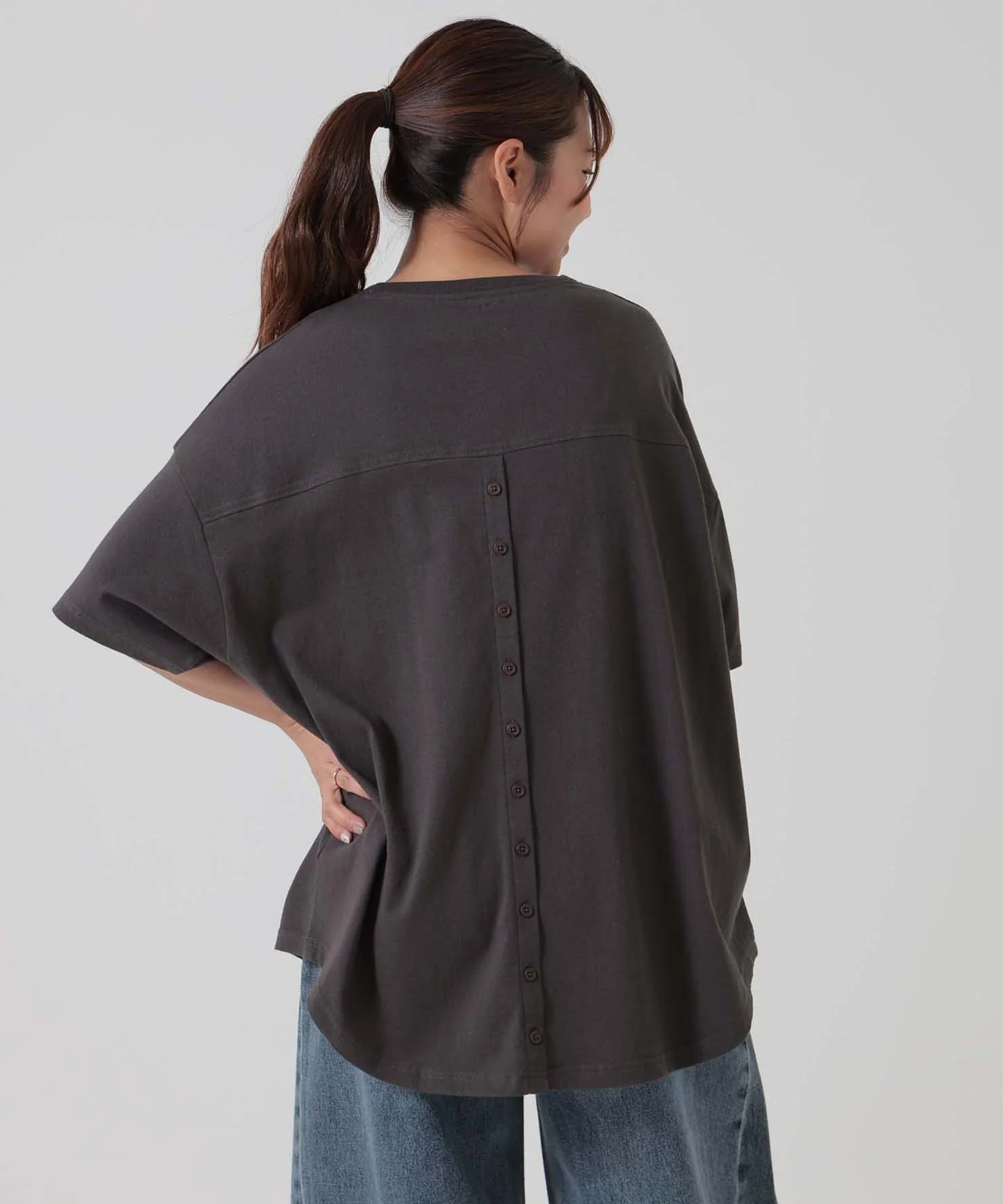 ヘムテールバックボタンチュニック - Image 5