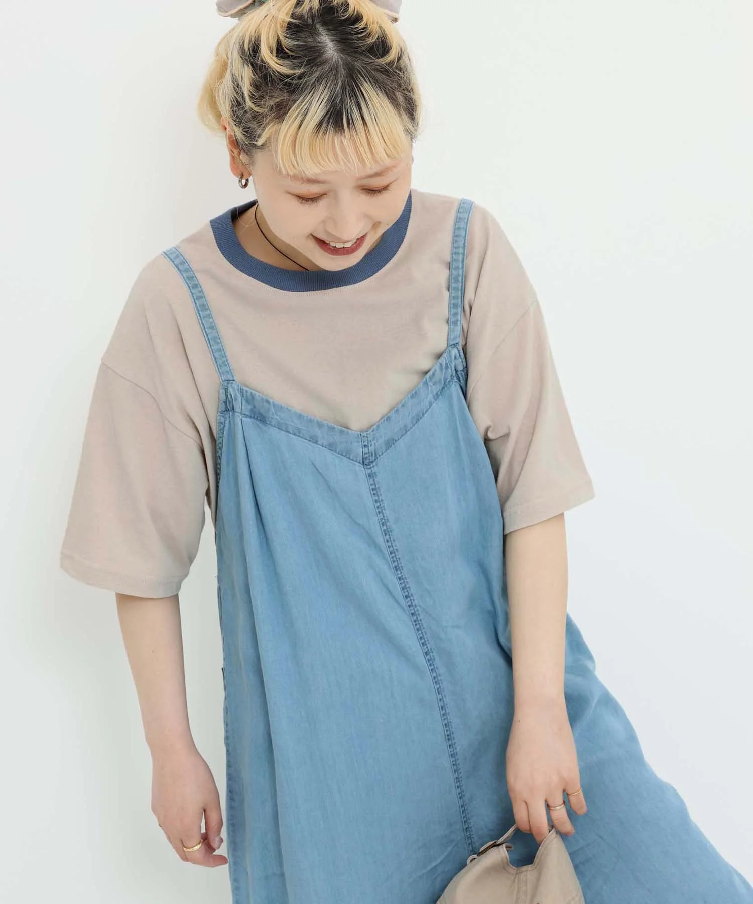 ワイドなリンガー＆ボーダーTEE