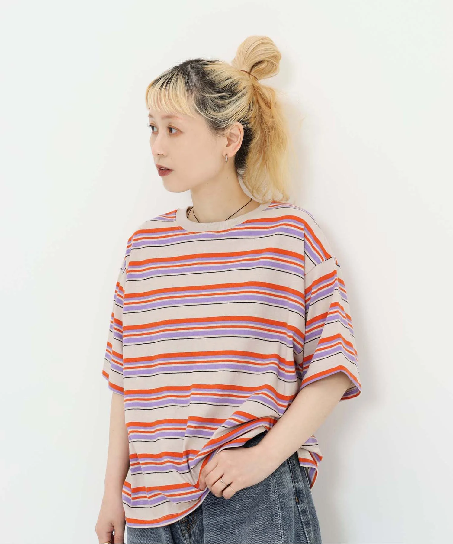 ワイドなリンガー＆ボーダーTEE - Image 5