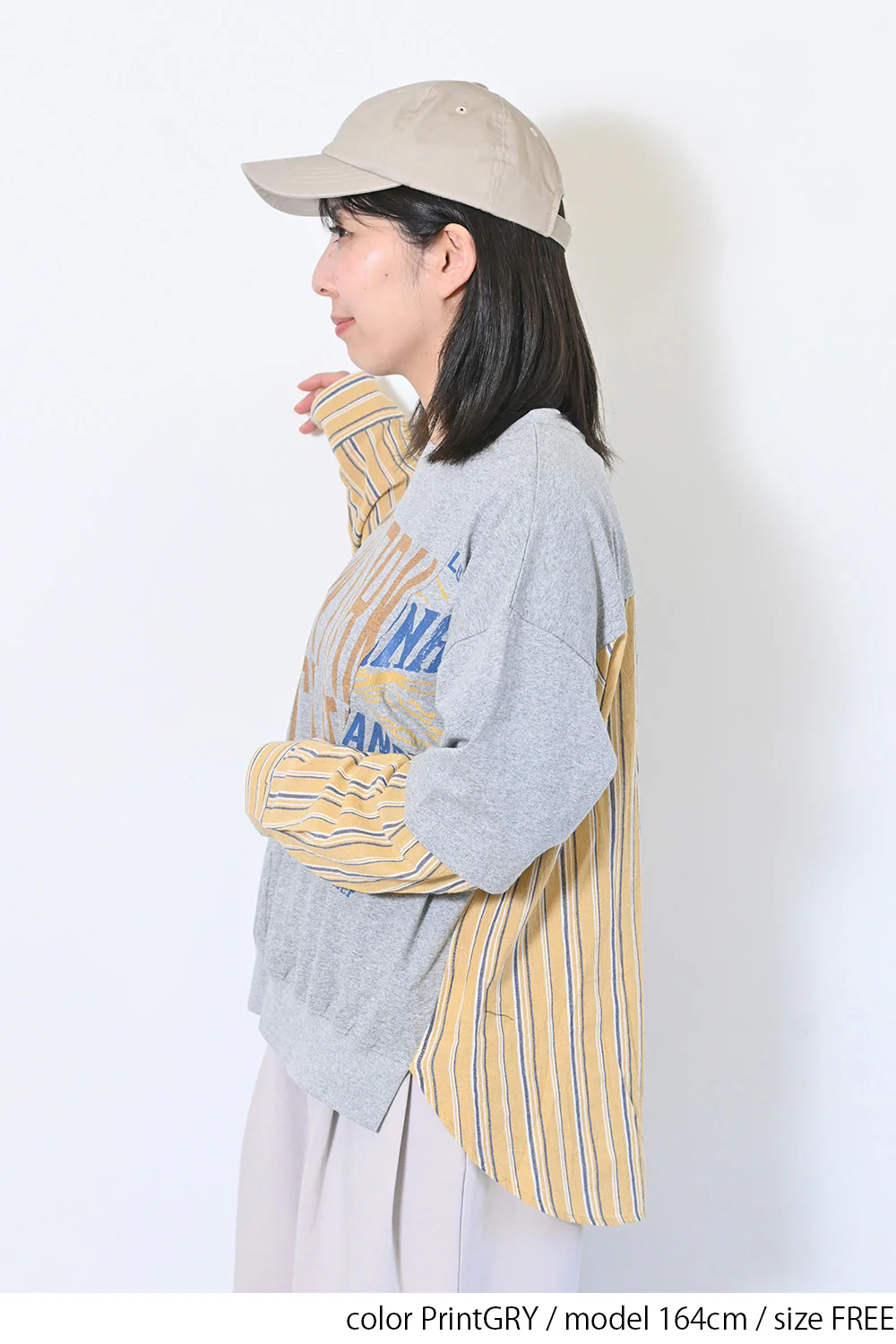 【CUBE SUGAR】20/-OE天竺×布帛リメイク風Bigプルオーバー - Image 13