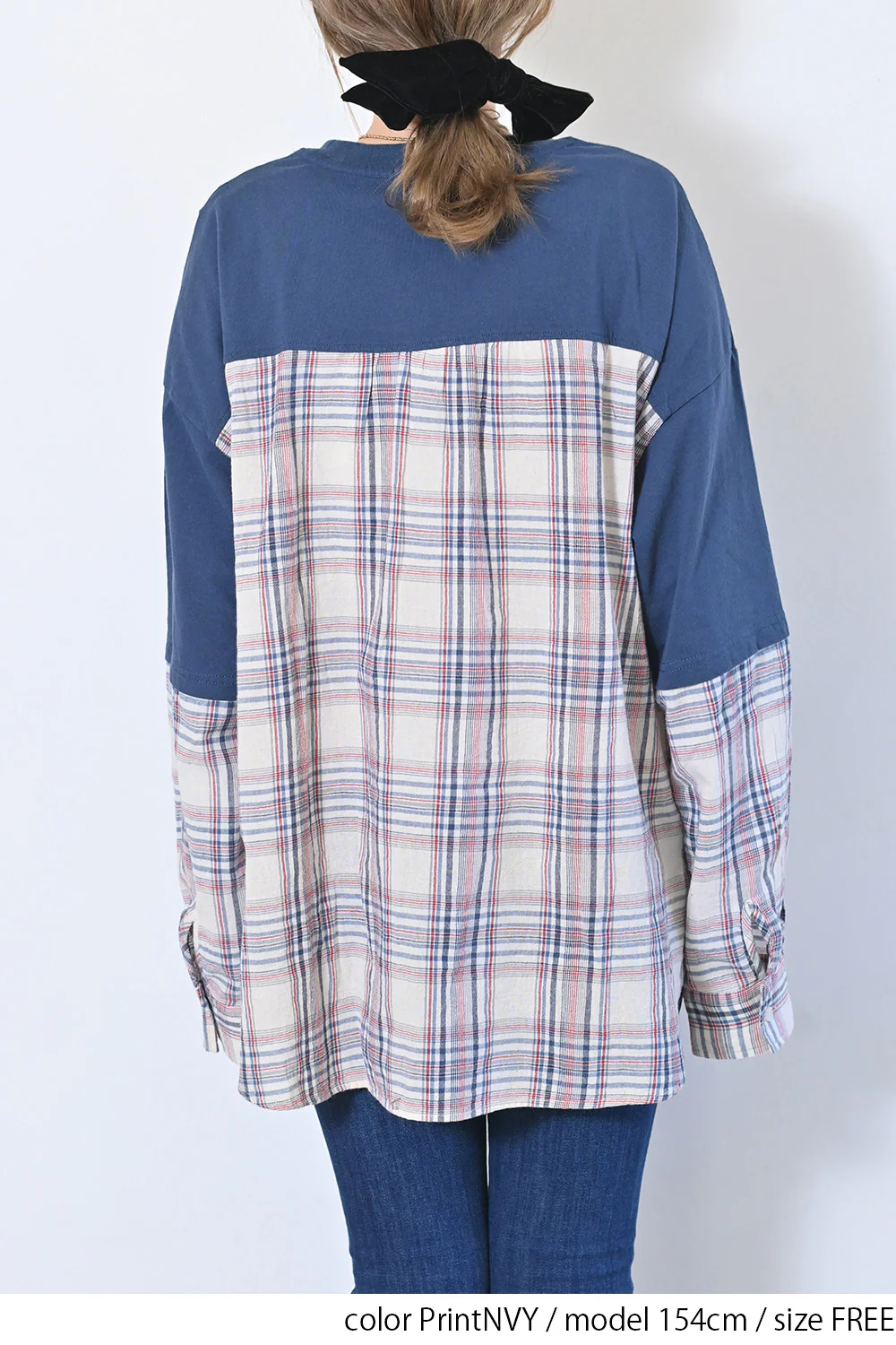【CUBE SUGAR】20/-OE天竺×布帛リメイク風Bigプルオーバー - Image 17