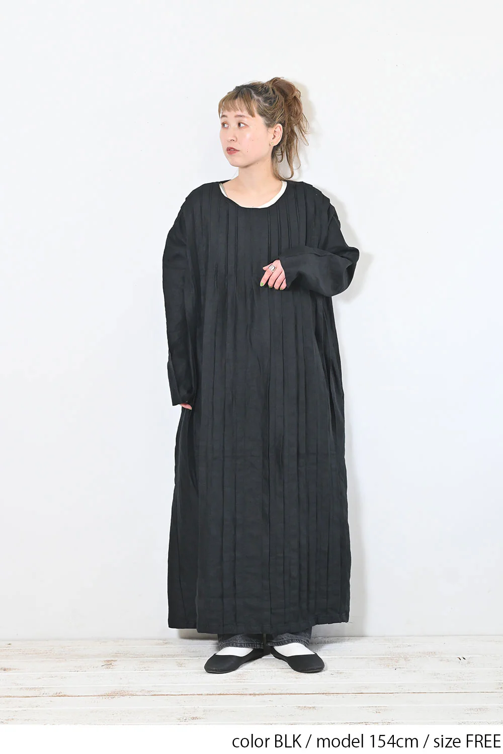 【08Mab】リネンピンタックバリエーションワンピース - Image 10