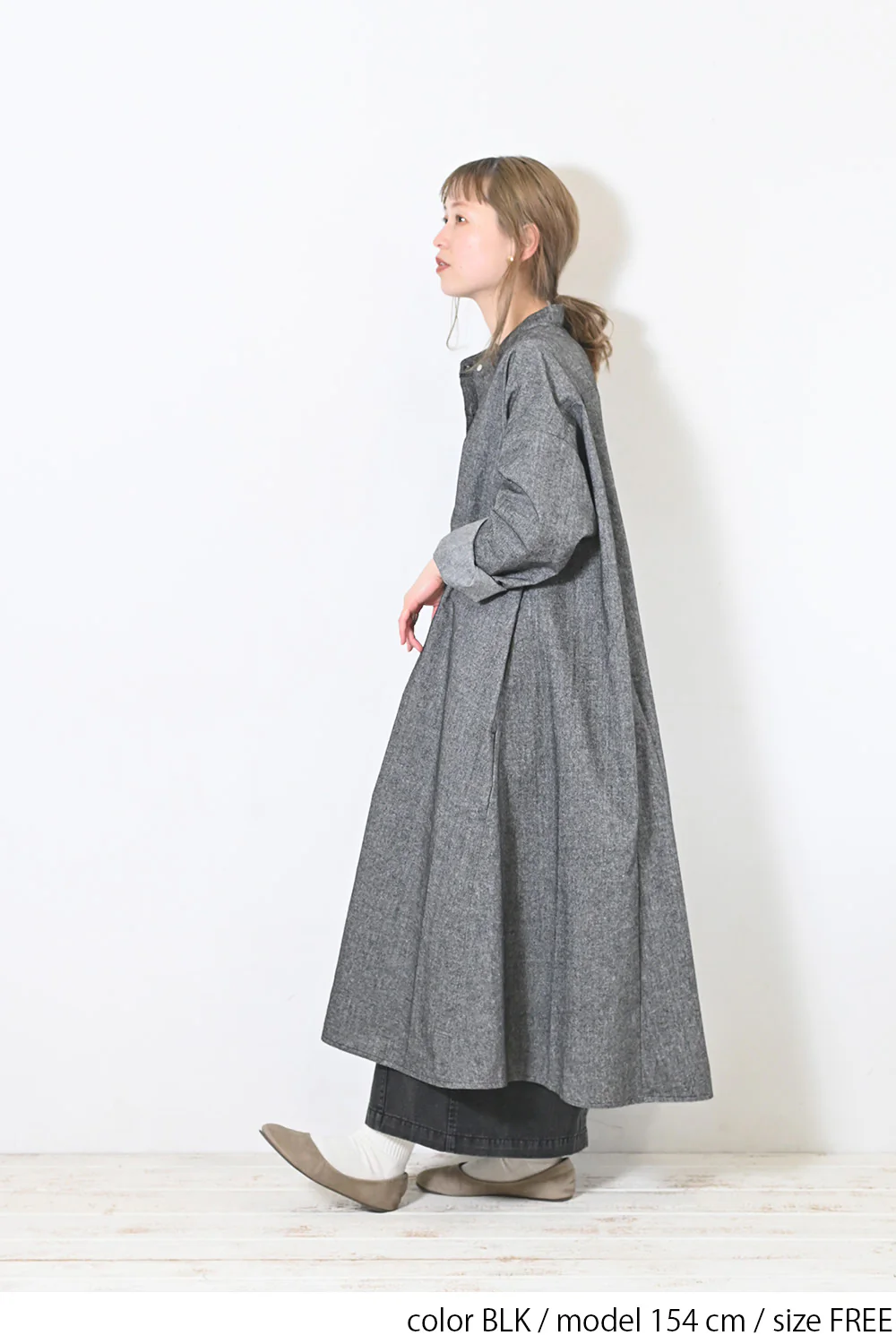 【Sorte cuff】コットンリネン起毛ワンピース - Image 3