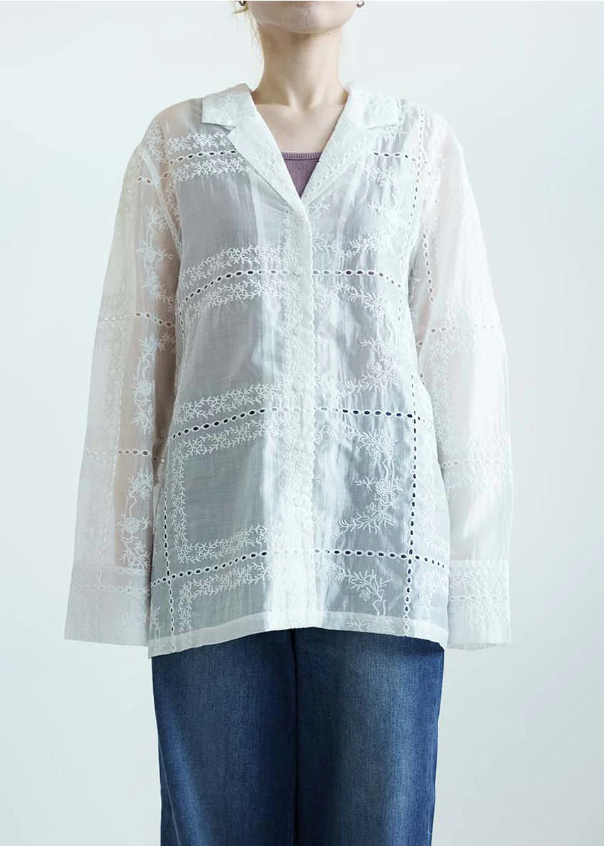 パッチワーク風総刺繍シャツジャケット - Image 13