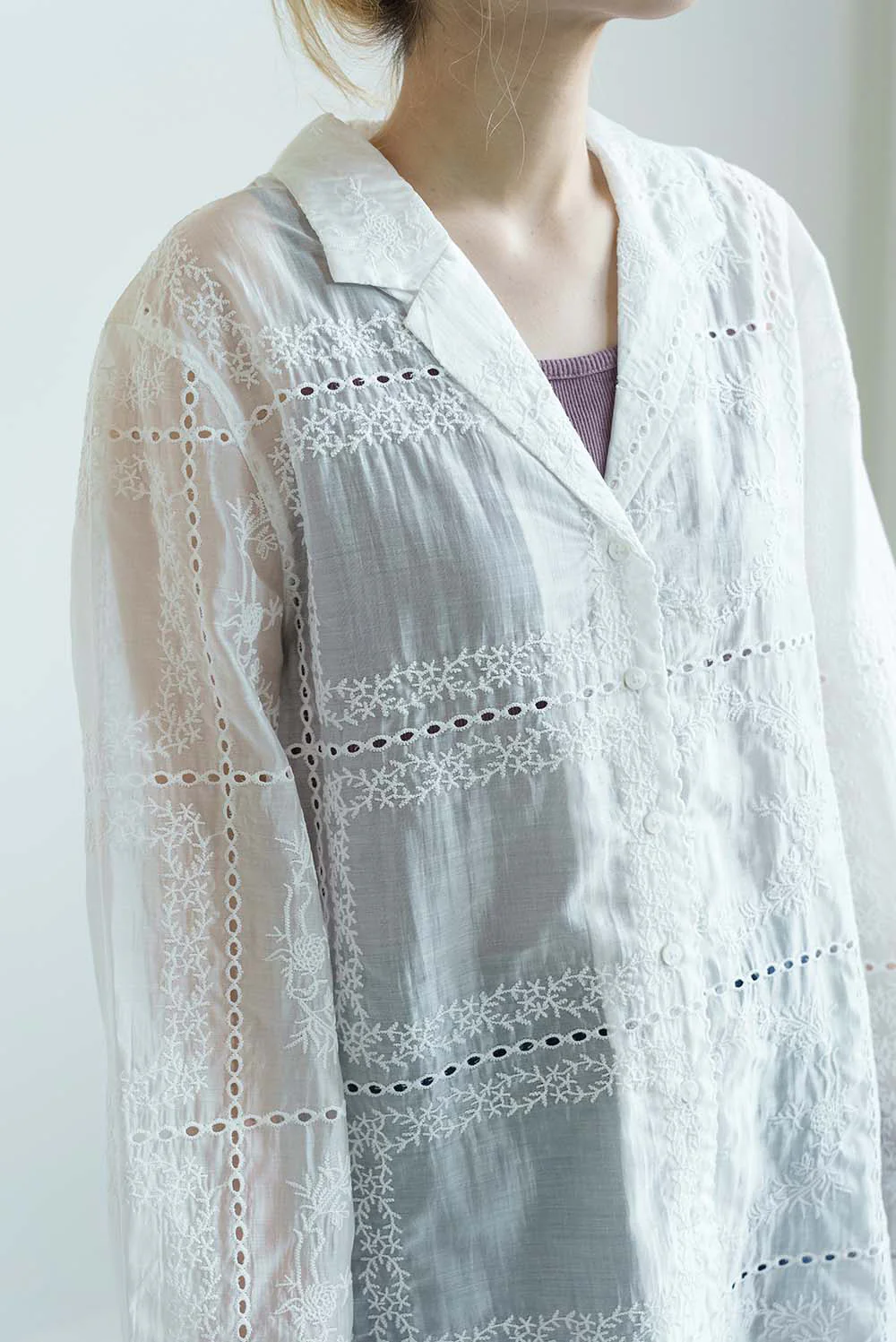 パッチワーク風総刺繍シャツジャケット - Image 17