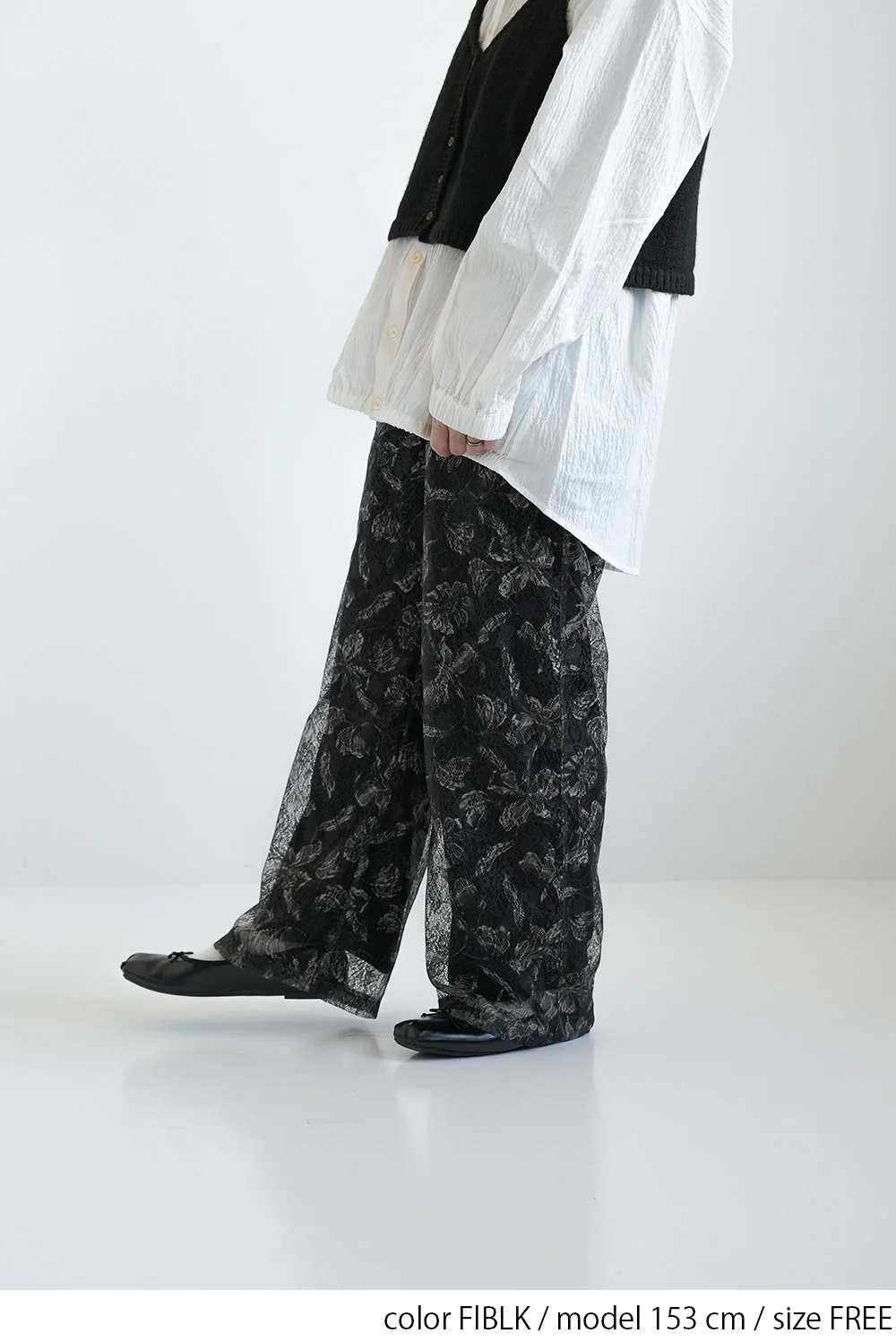 アート花柄プリントレースパンツ - Image 10