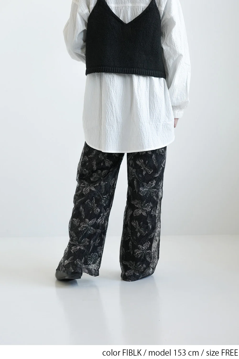 アート花柄プリントレースパンツ - Image 11