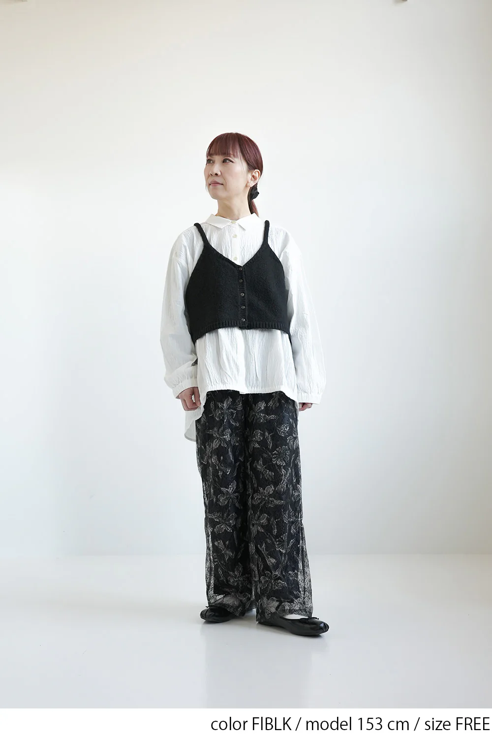 アート花柄プリントレースパンツ - Image 6