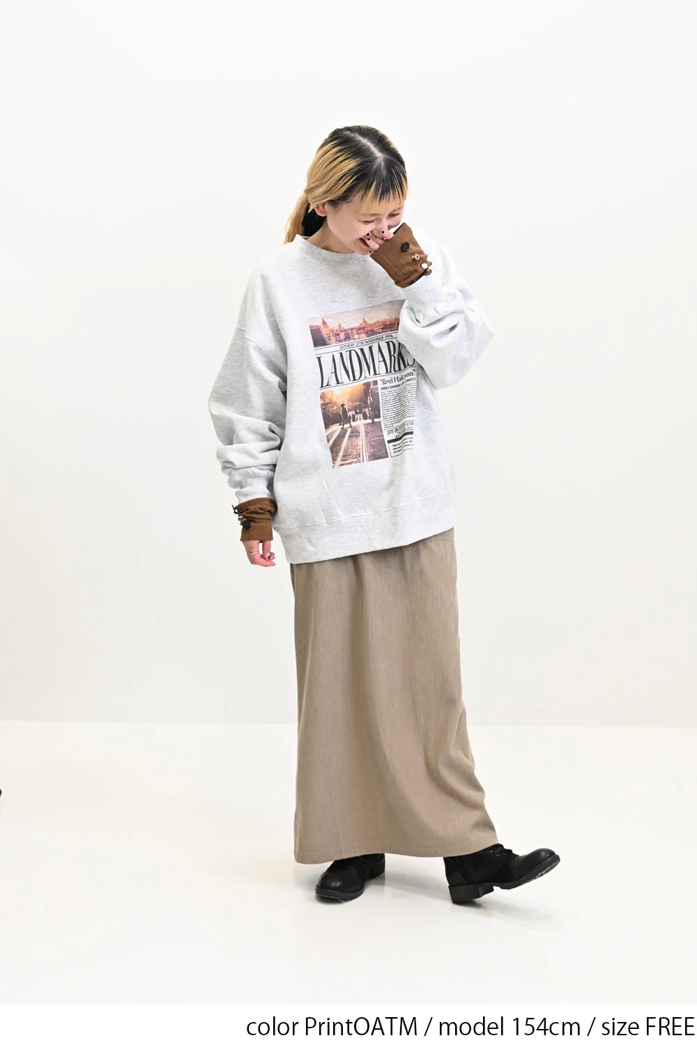 裏起毛フォトプリントプルオーバー - Image 3