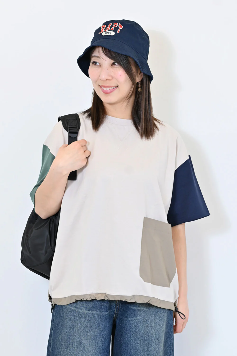 【GENTIL】配色袖＆ポケットTee - Image 2