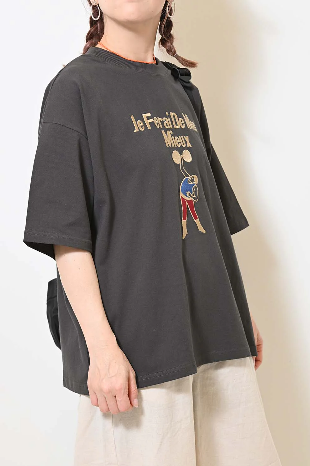 【KAKELA&TRANQUIL】レスラー刺繍TEE - Image 2