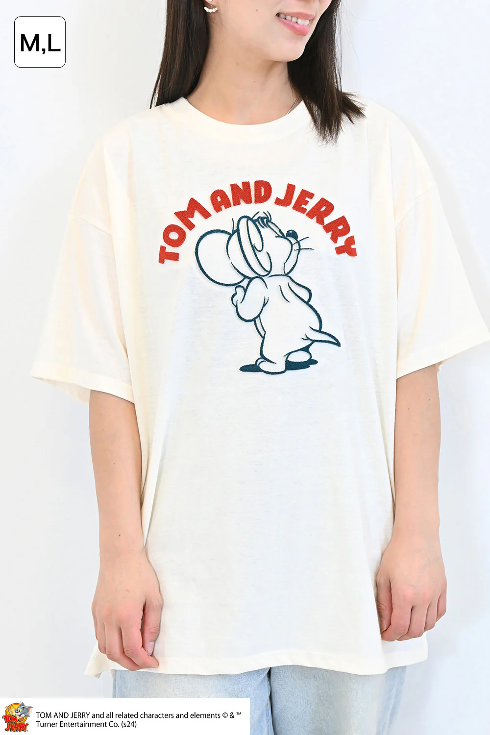 トムとジェリーハブラシ刺繍半袖TEE - Image 9