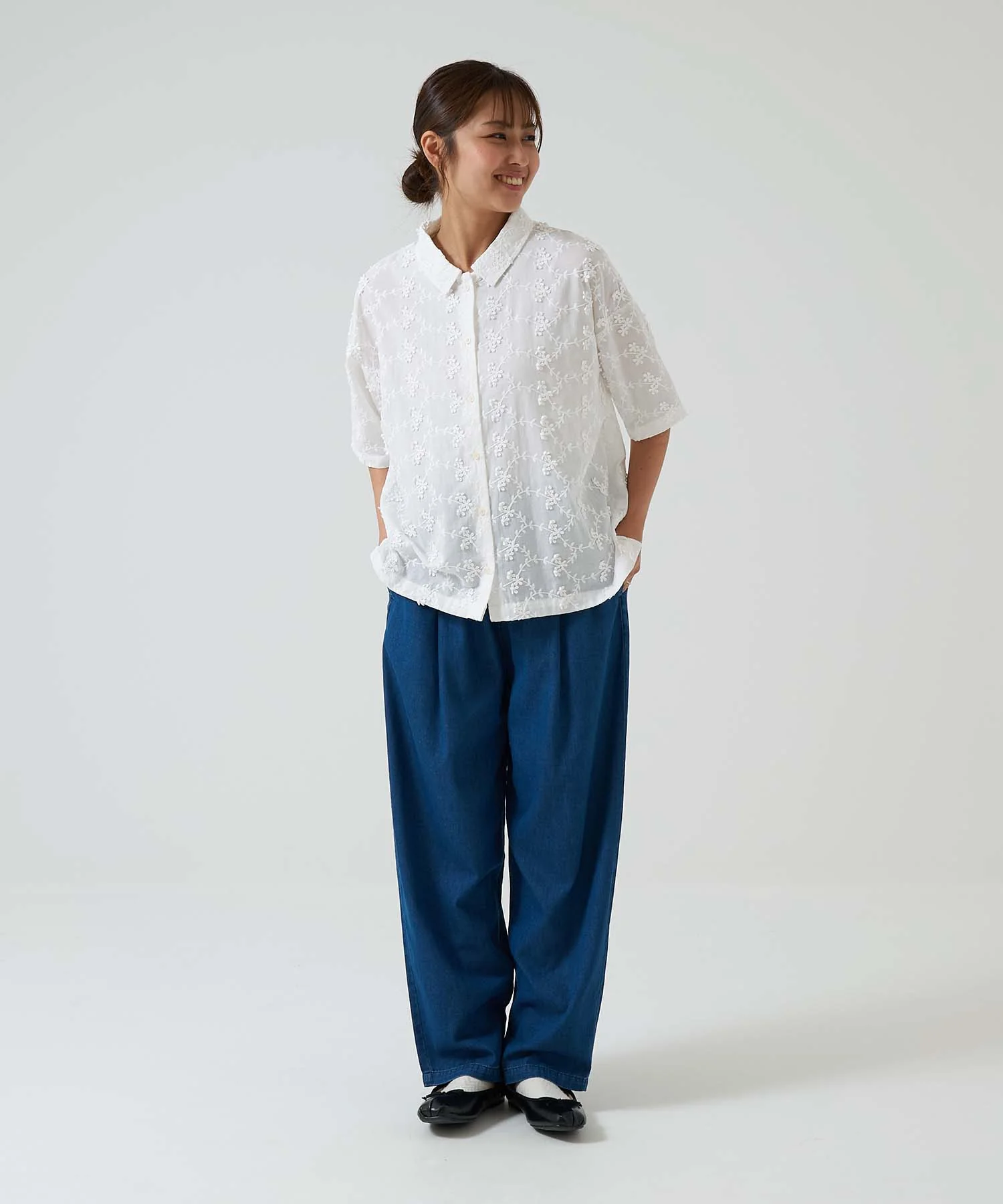 フラワーハーフスリーブシャツ - Image 4