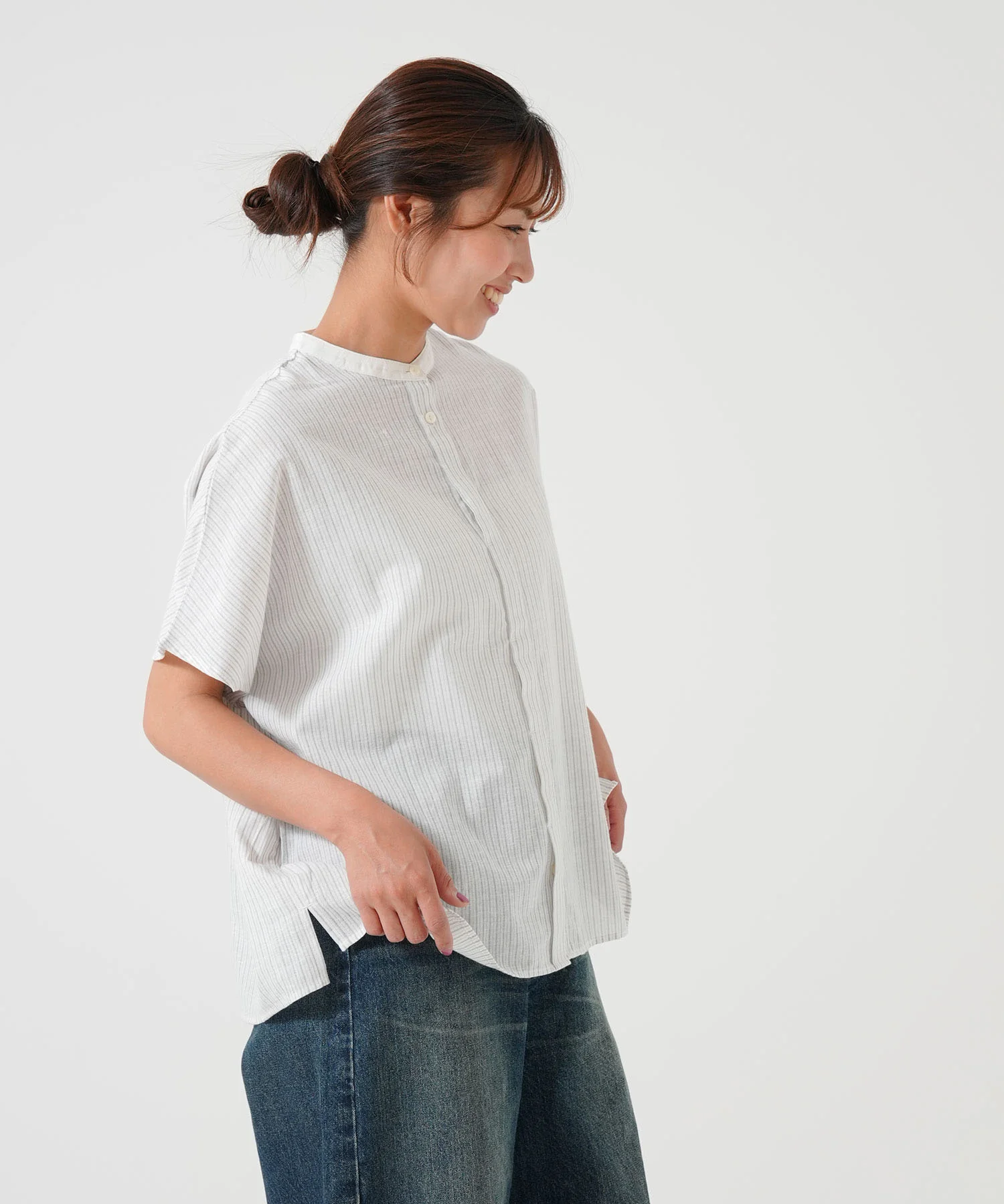 【接触冷感】綿麻半袖シャツ - Image 7