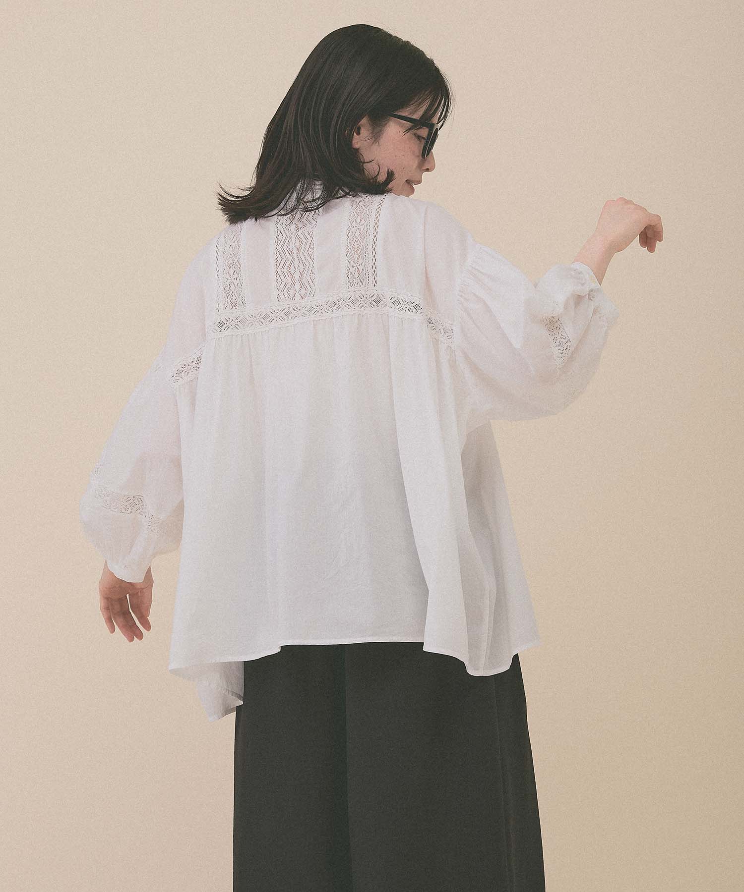 ピンタックレース切換ブラウス - Image 7