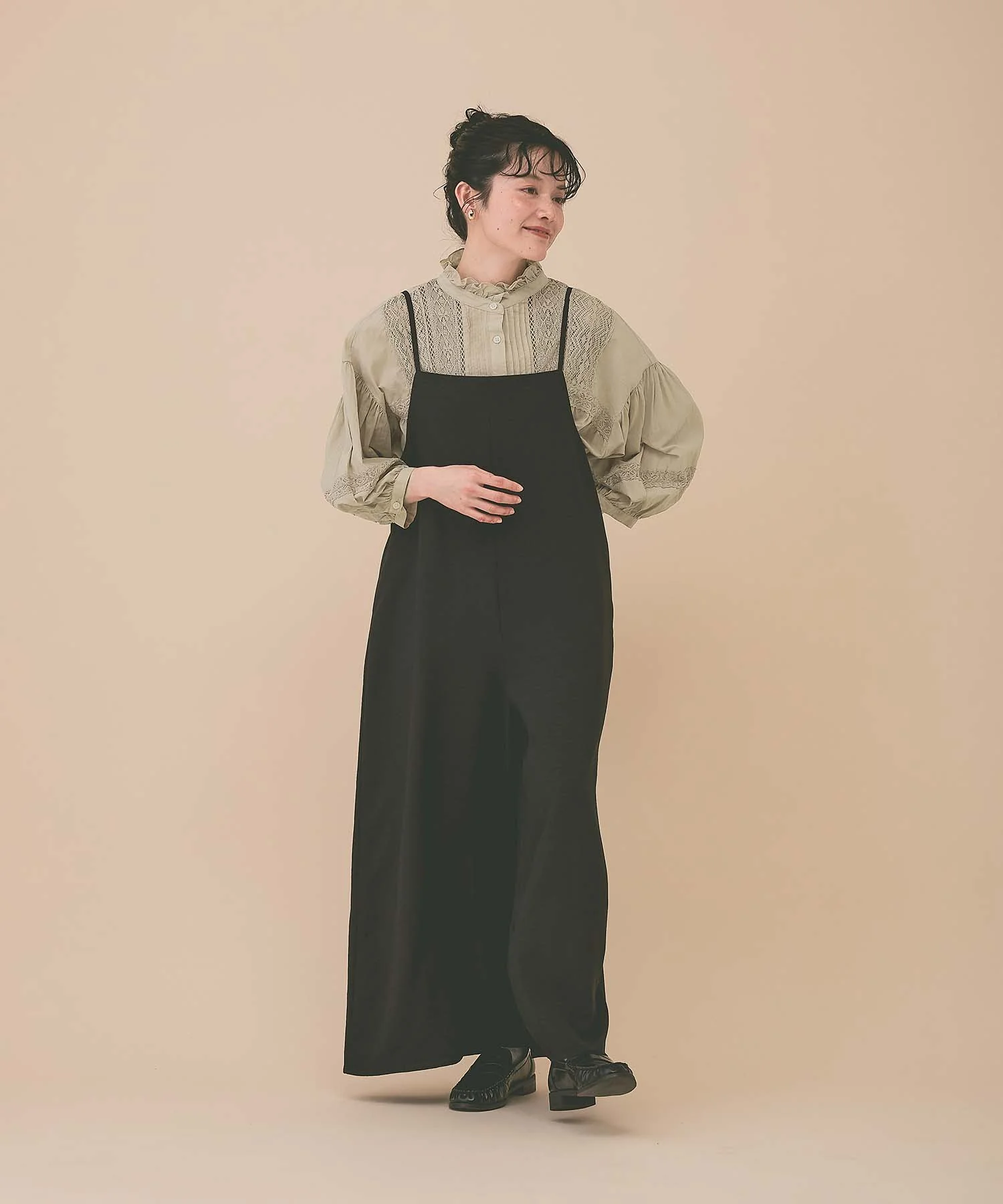 ピンタックレース切換ブラウス - Image 9