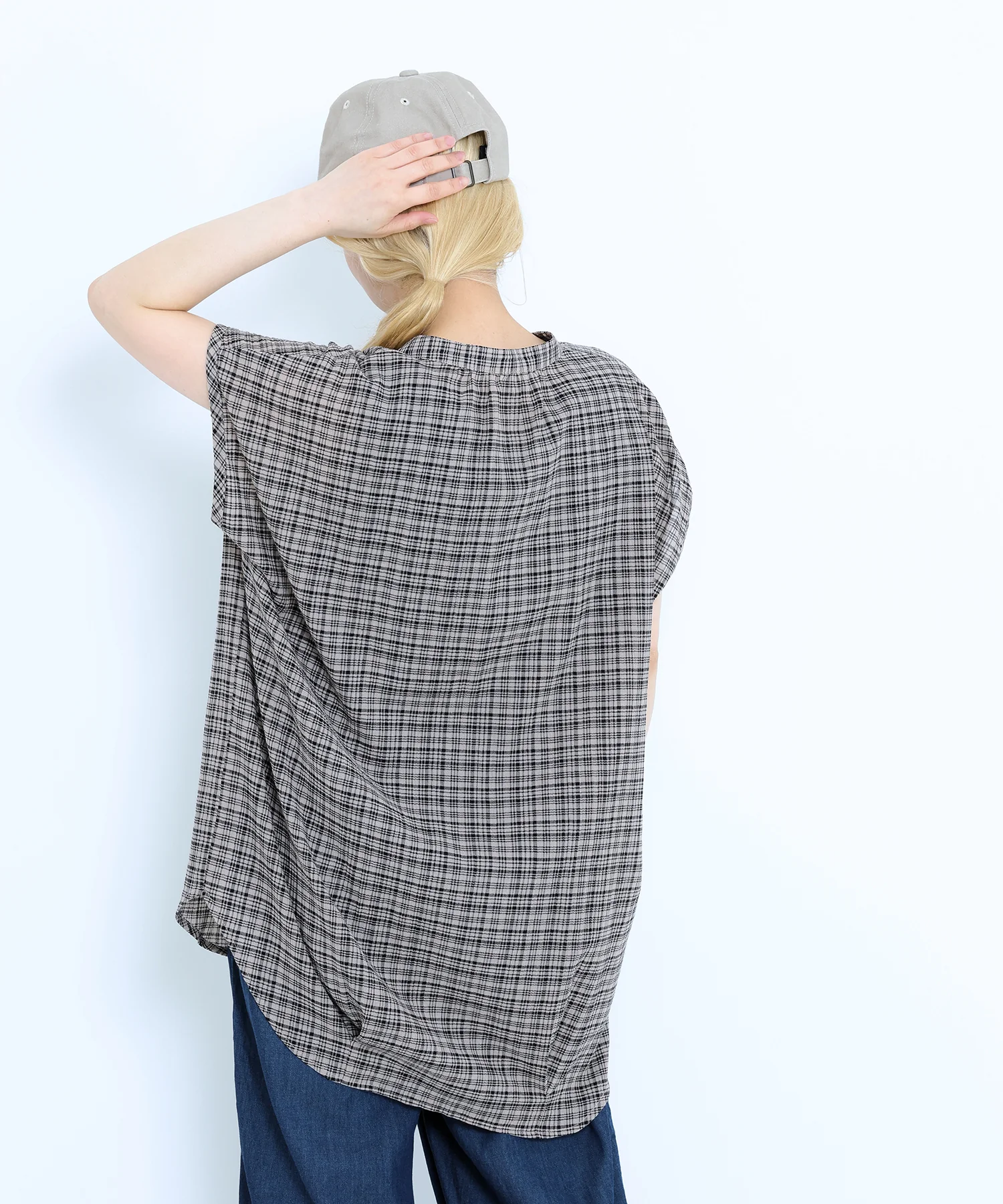ノースリーブバンドカラーシャツチュニック - Image 32