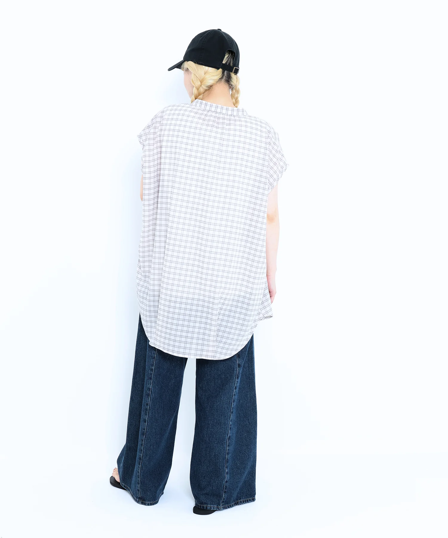 ノースリーブバンドカラーシャツチュニック - Image 8