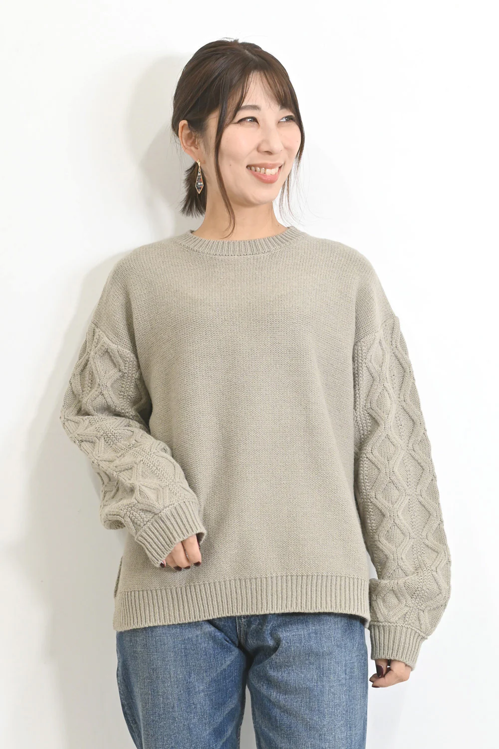 ダイヤケーブル袖プルオーバー - Image 14