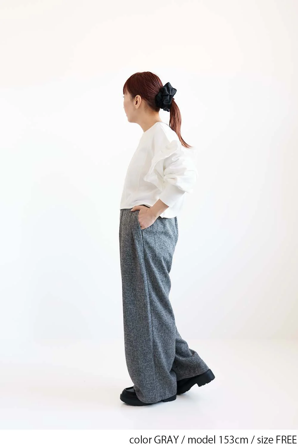 【WEB限定】サマーツイードタックパンツ - Image 4