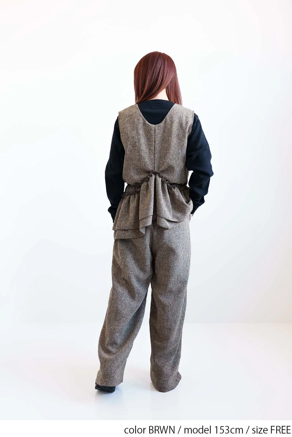 【WEB限定】サマーツイードフリルオールインワンパンツ - Image 5