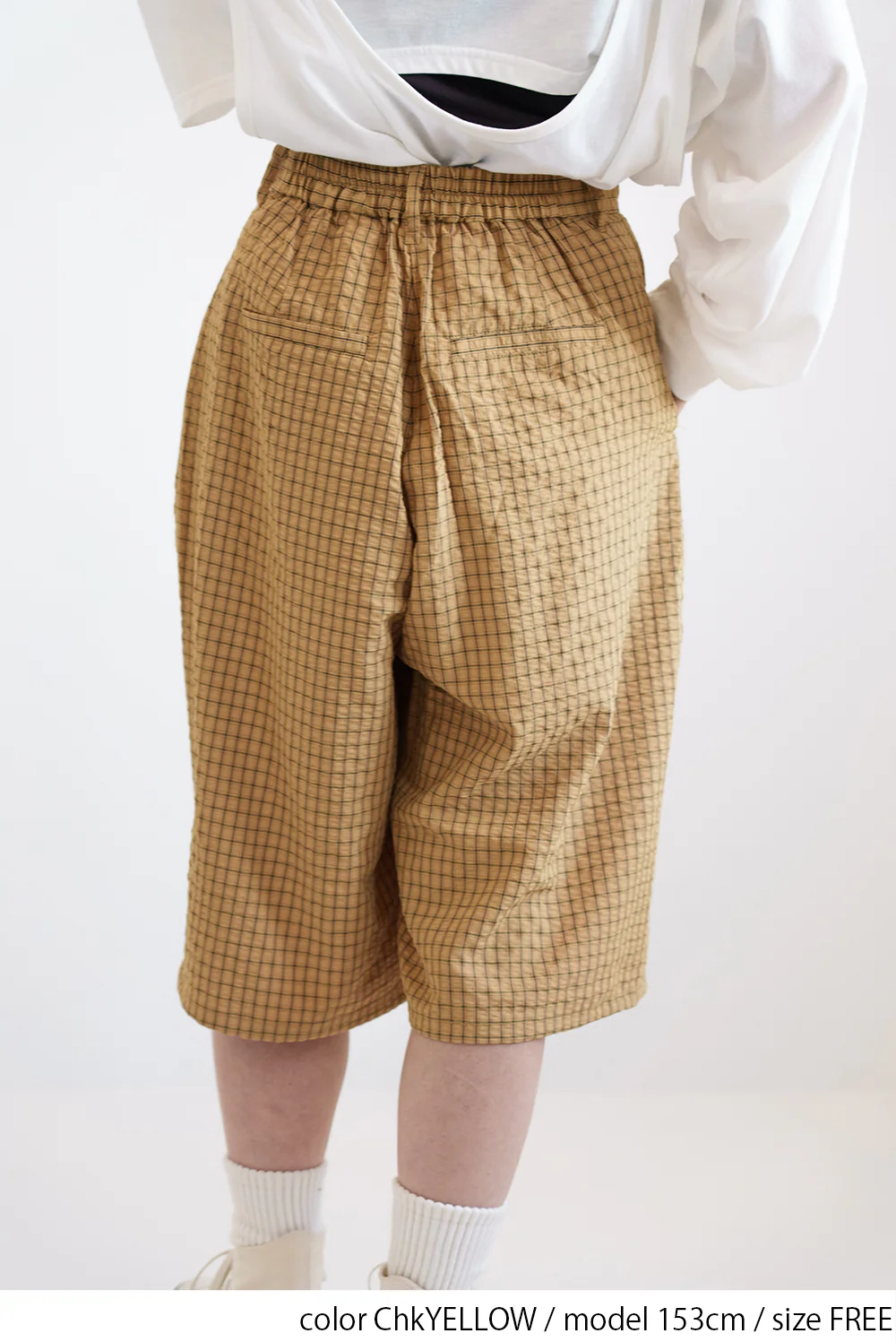 【Frame】チェックタックハーフパンツ - Image 12