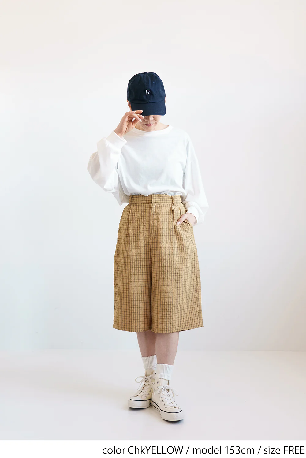 【Frame】チェックタックハーフパンツ - Image 7