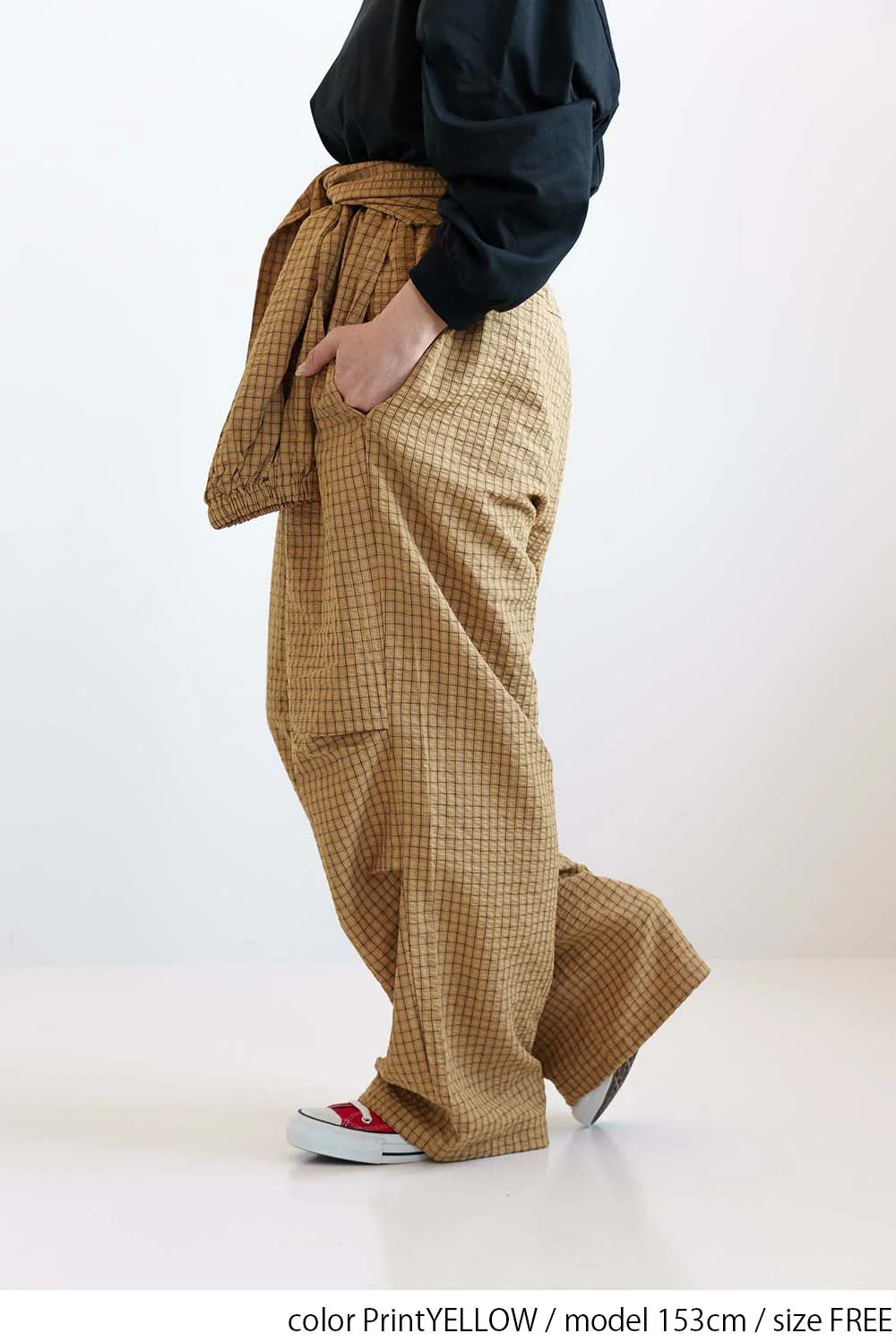 チェックウエスト巻きジョガーパンツ - Image 11