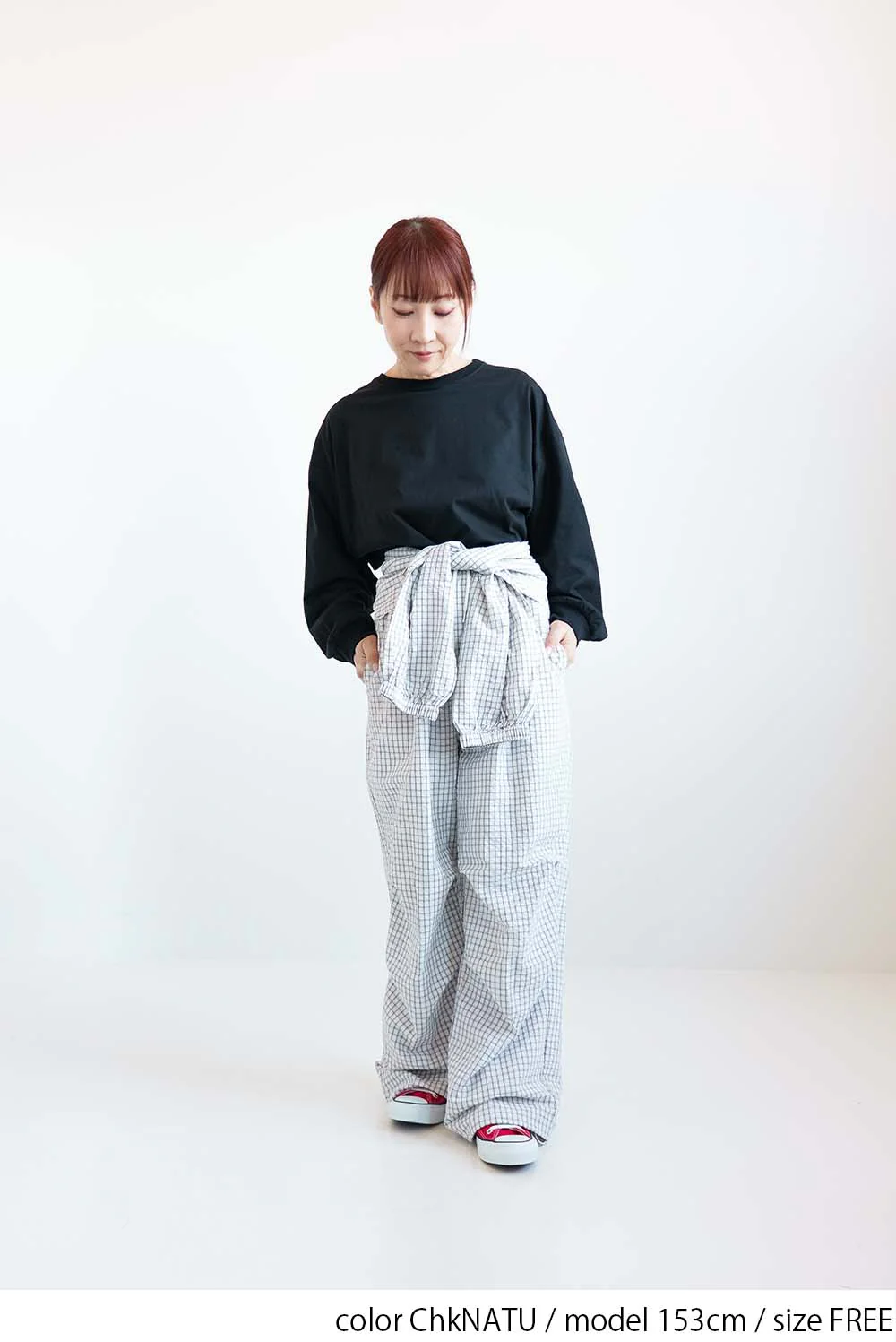 チェックウエスト巻きジョガーパンツ - Image 4