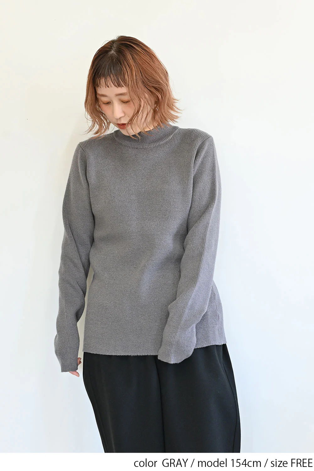 ハイネックリブニットプルオーバー - Image 16