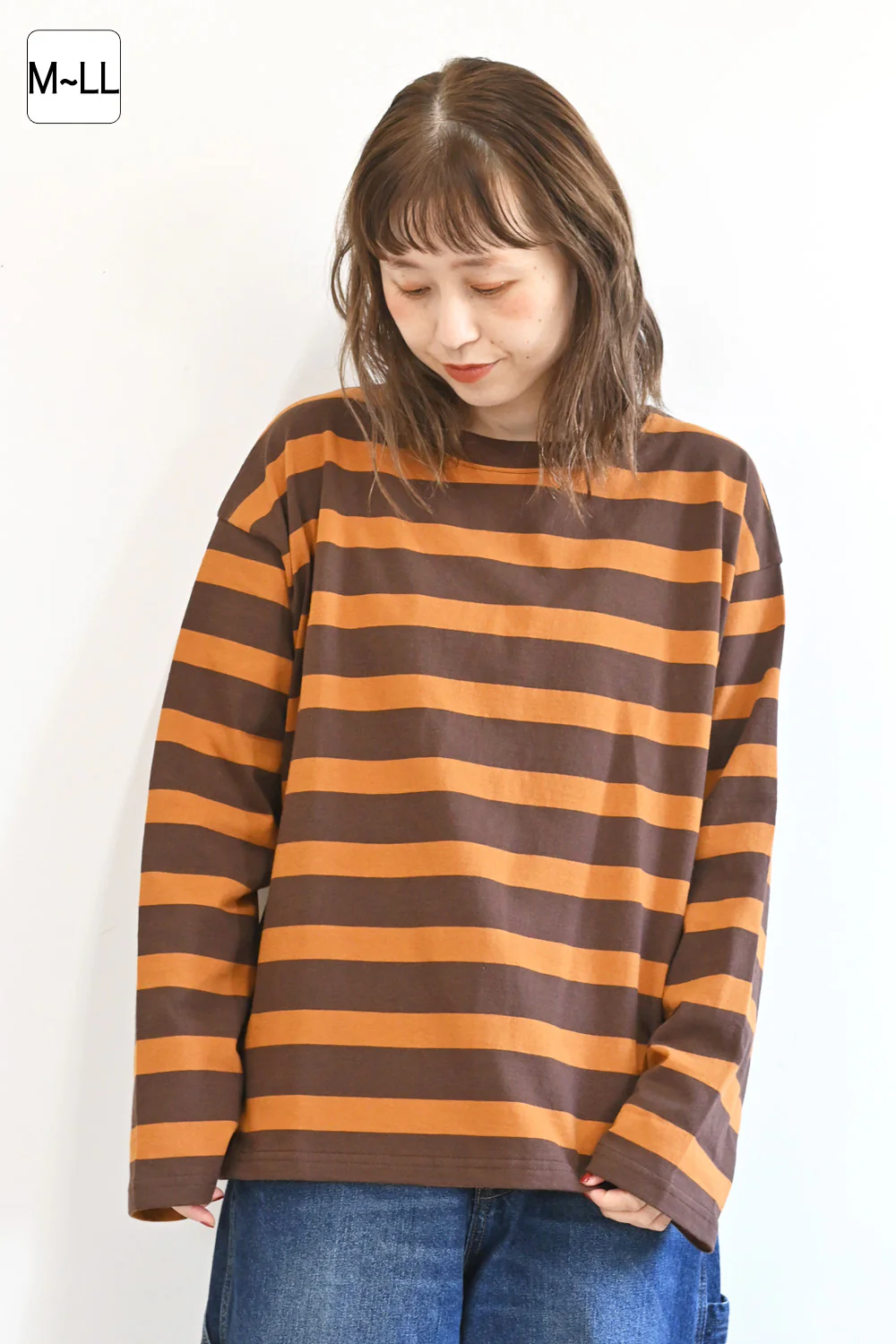ワイドな太ボーダーロンTEE - Image 3