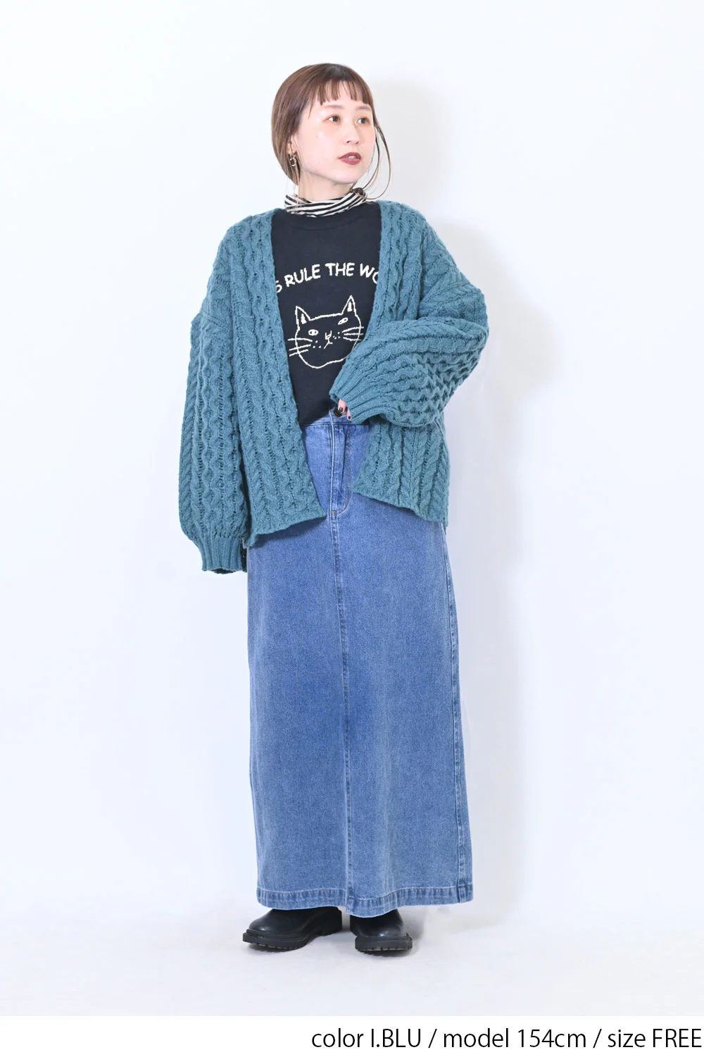 ケーブル編みニットカーデ - Image 10