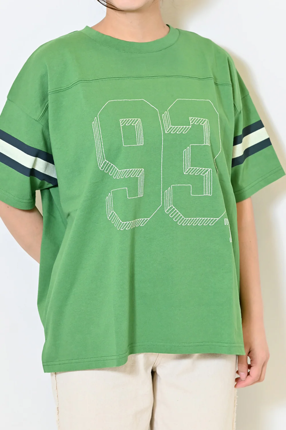 【夏ルックブック掲載item】ナンバリング刺繍BIG Tee - Image 4