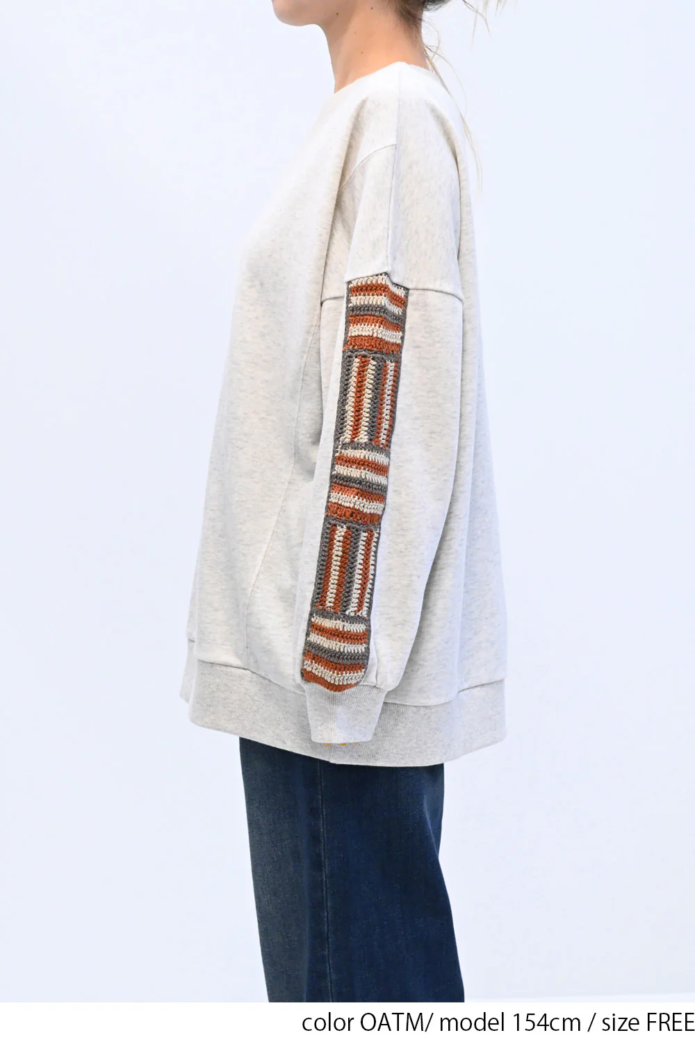 袖カギ針裏毛ゆったりチュニック - Image 19
