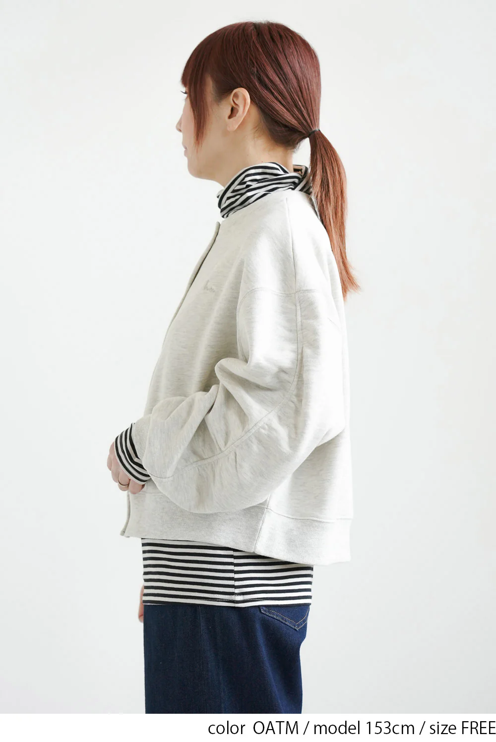 袖シャーリング釦カーディガン - Image 14