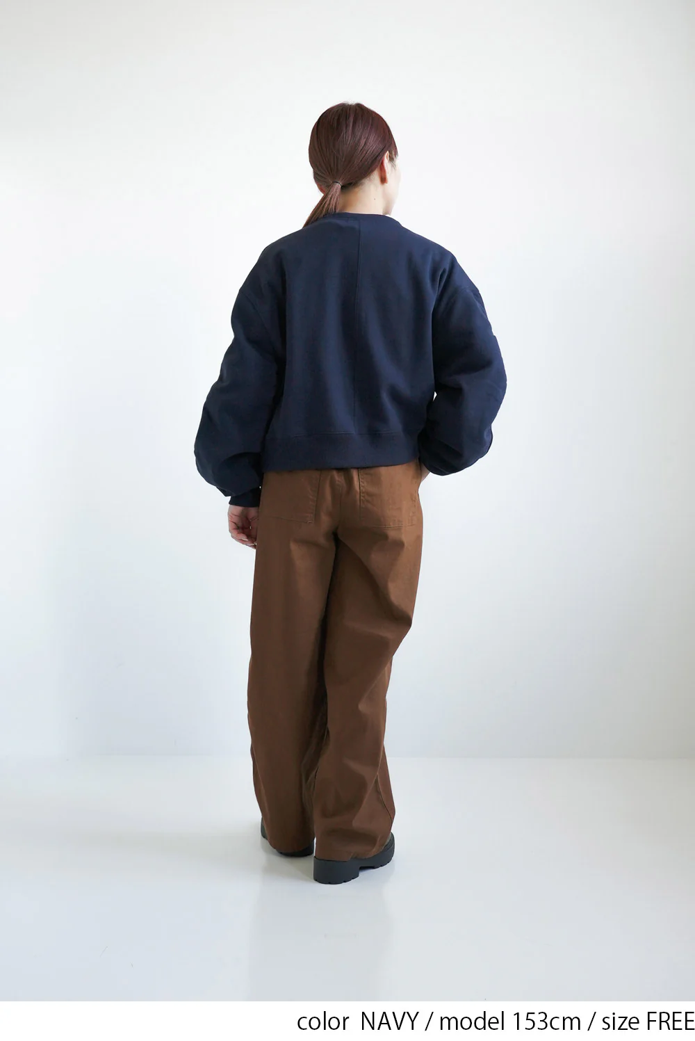 袖シャーリング釦カーディガン - Image 9