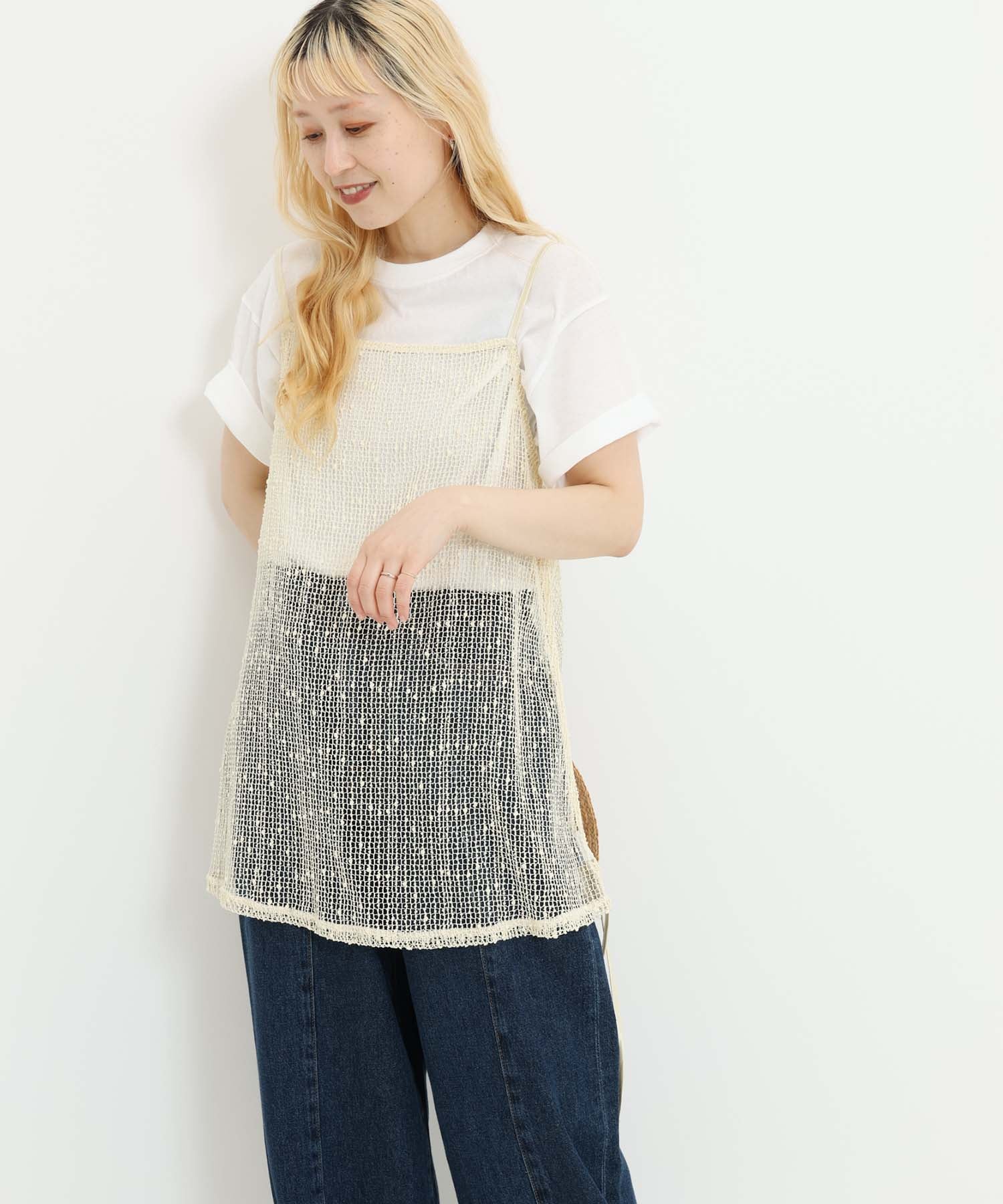 《7月1日入荷》メッシュドロストキャミチュニック - Image 12