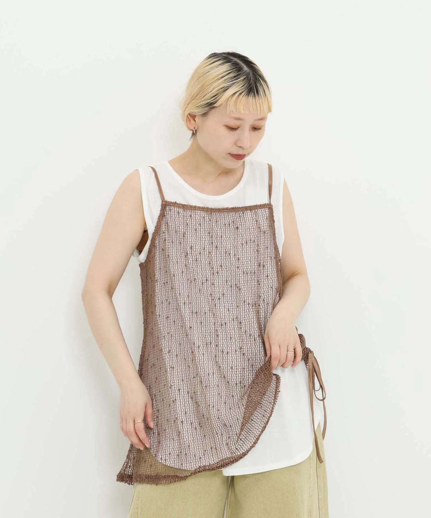 《7月1日入荷》メッシュドロストキャミチュニック - Image 25