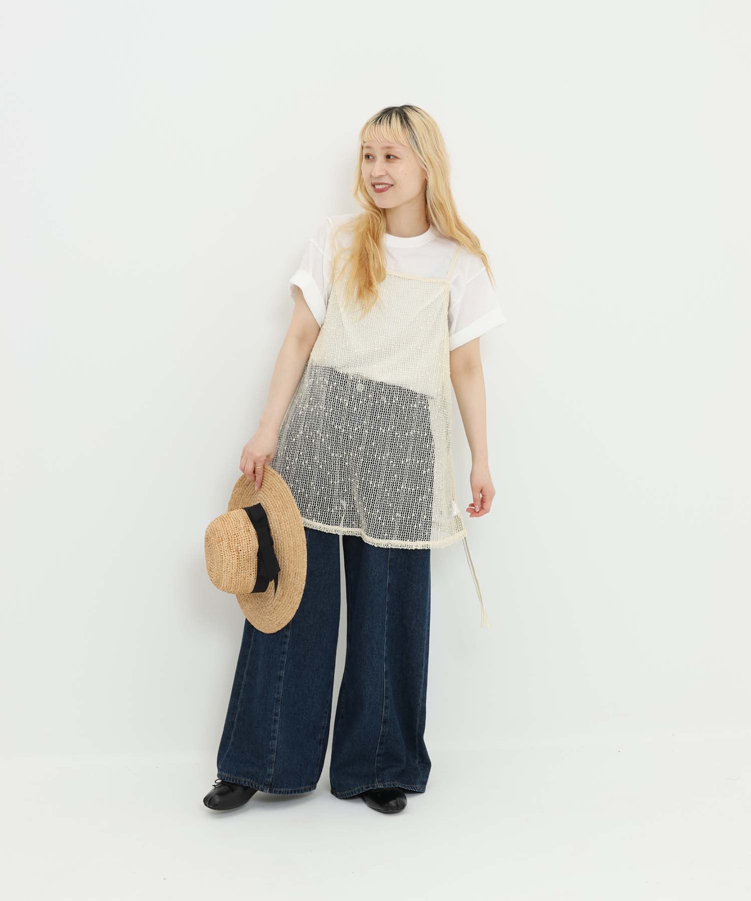《7月1日入荷》メッシュドロストキャミチュニック - Image 4