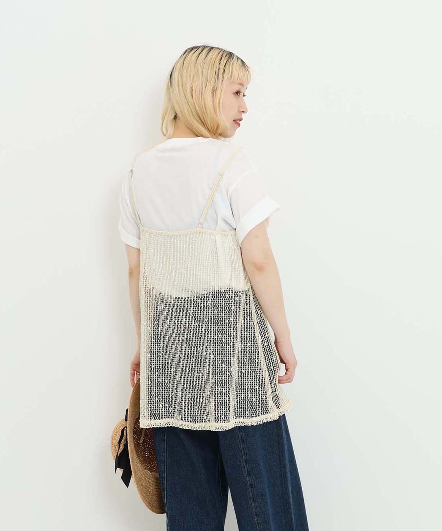 《7月1日入荷》メッシュドロストキャミチュニック - Image 6