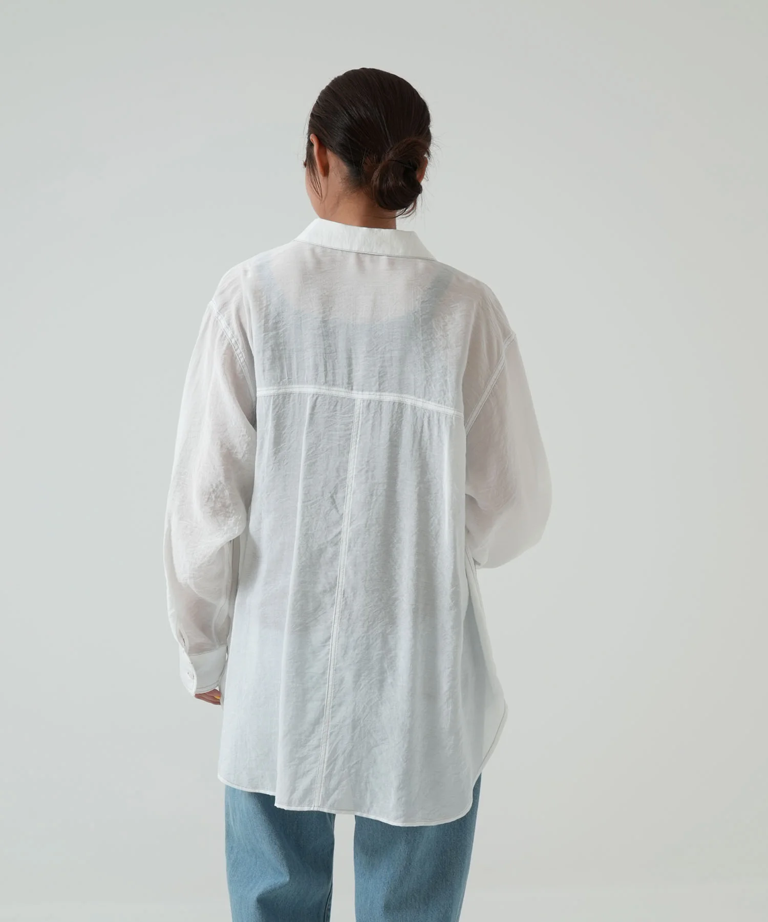 配色ステッチシアーシャツ - Image 10
