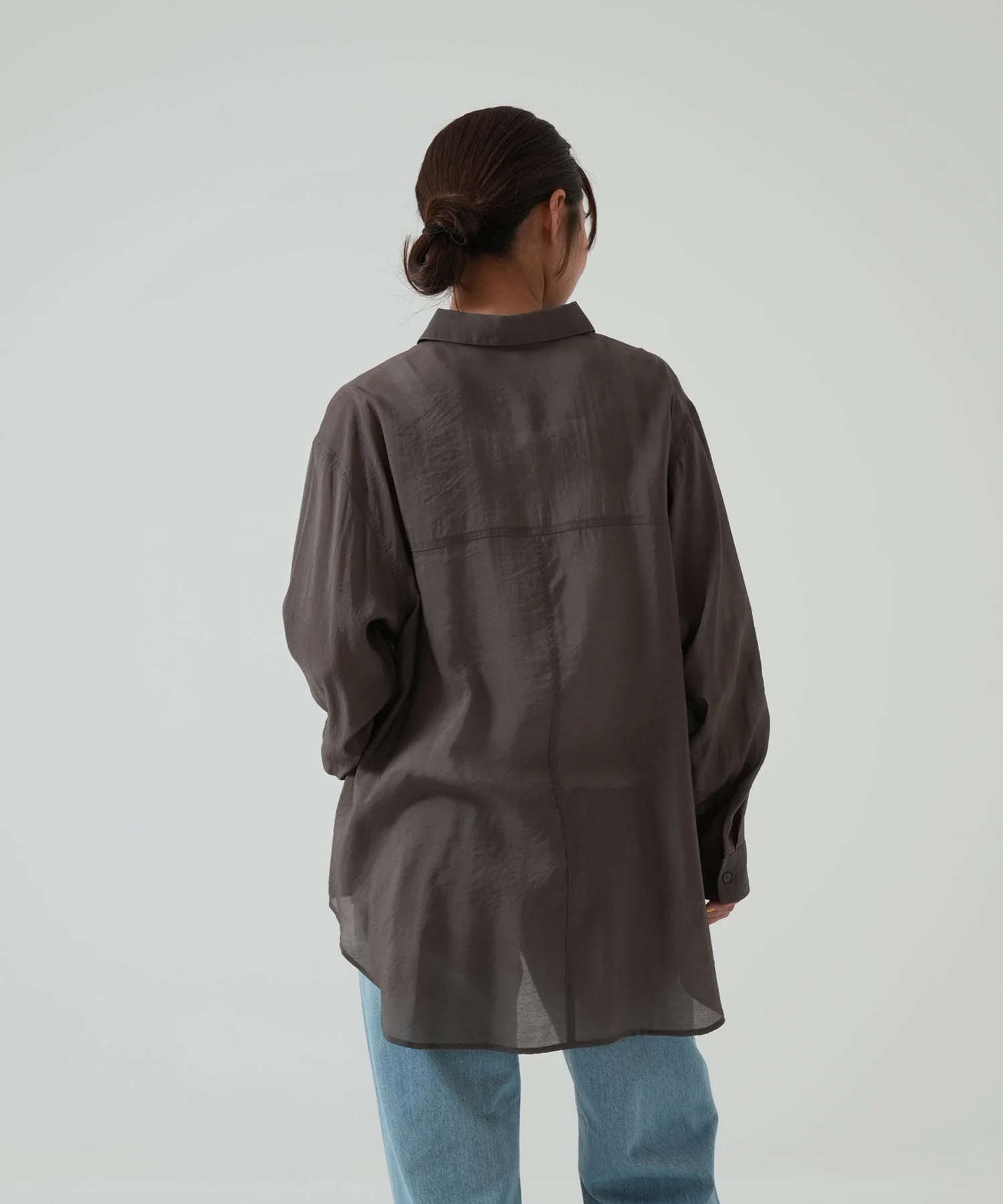 配色ステッチシアーシャツ - Image 13