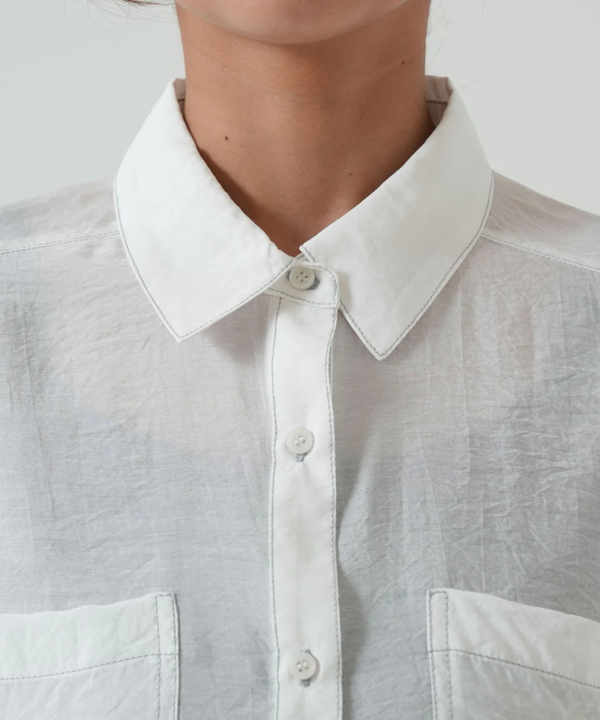 配色ステッチシアーシャツ - Image 18