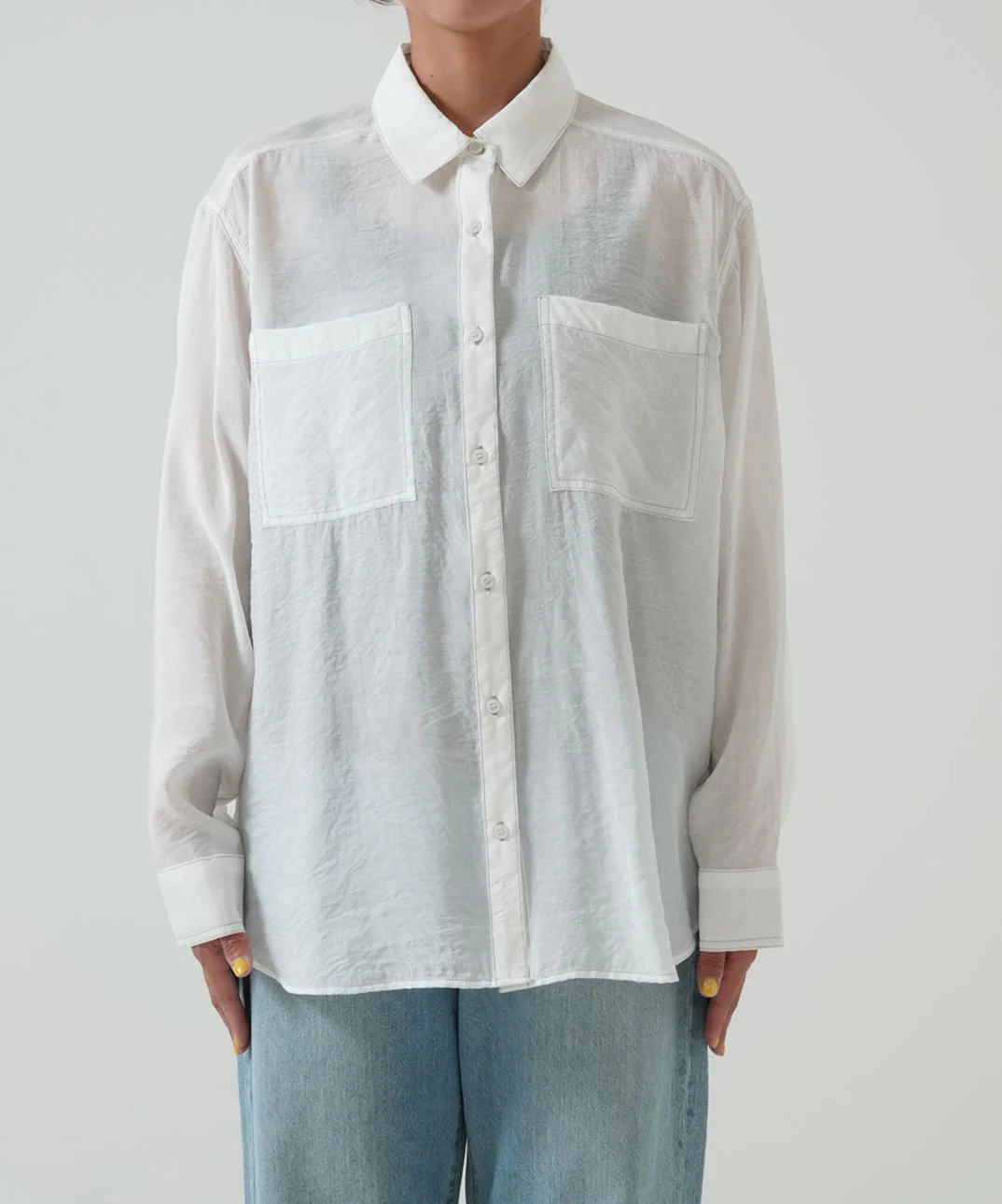 配色ステッチシアーシャツ - Image 29