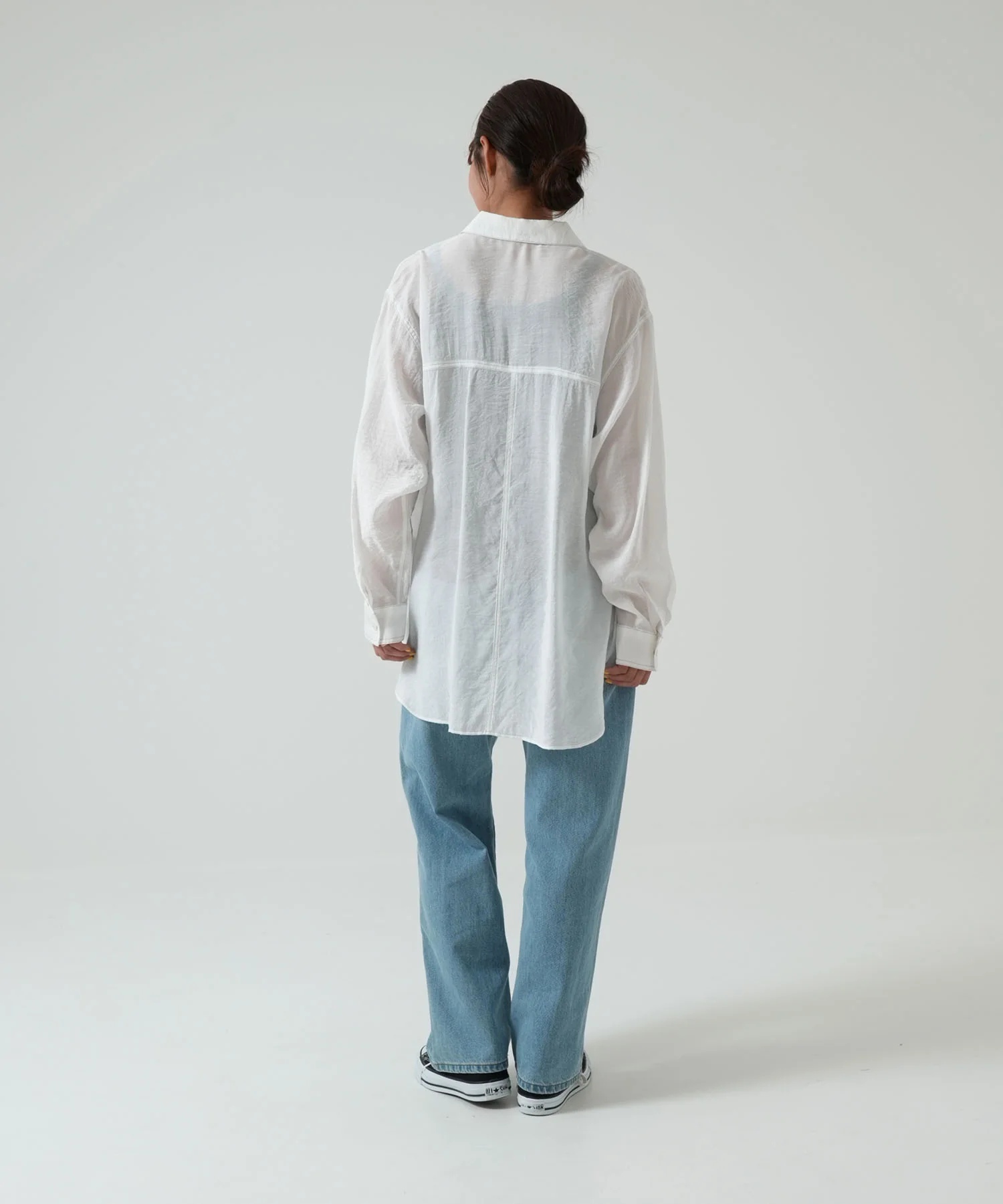 配色ステッチシアーシャツ - Image 7