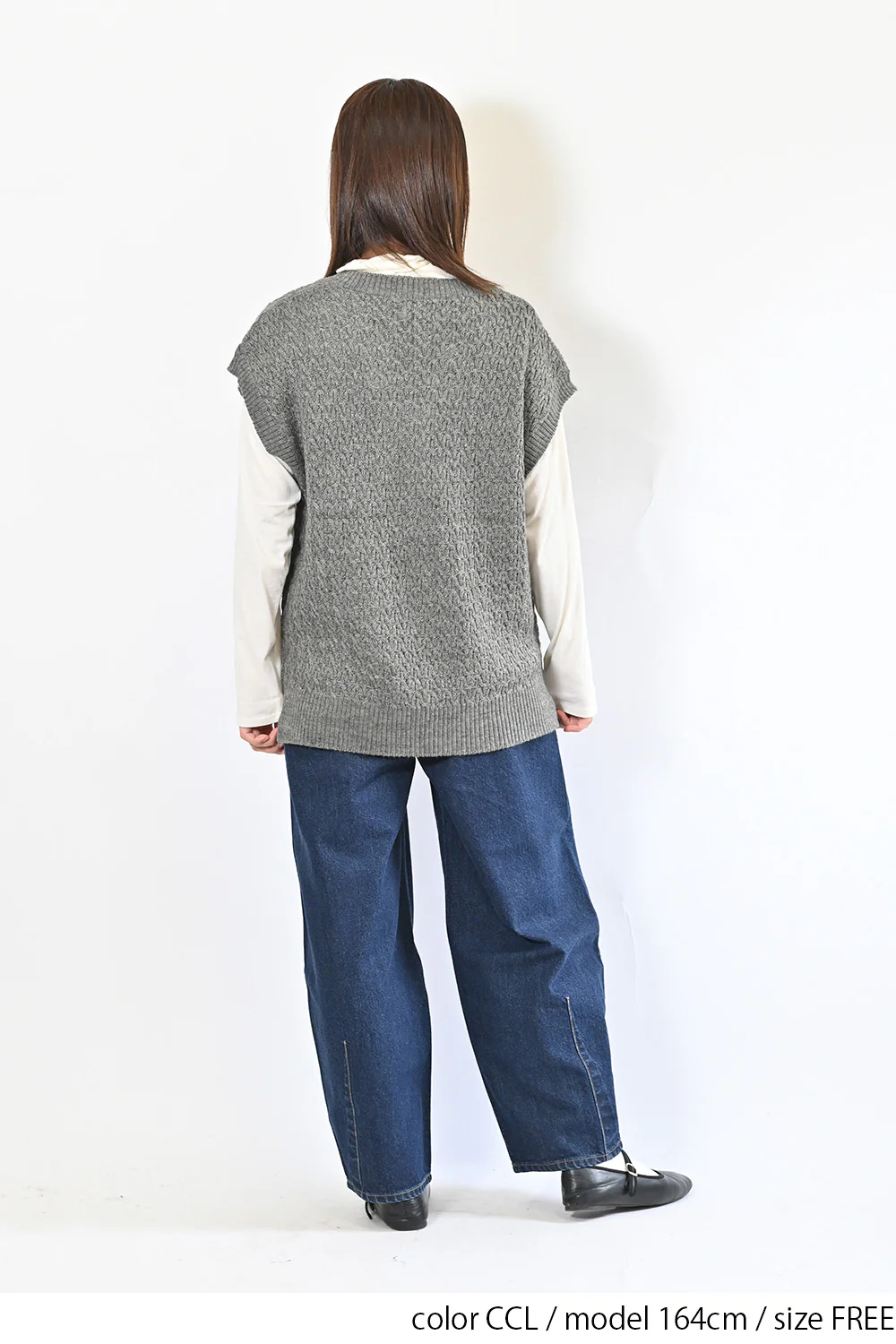 柄編みニットベスト - Image 6