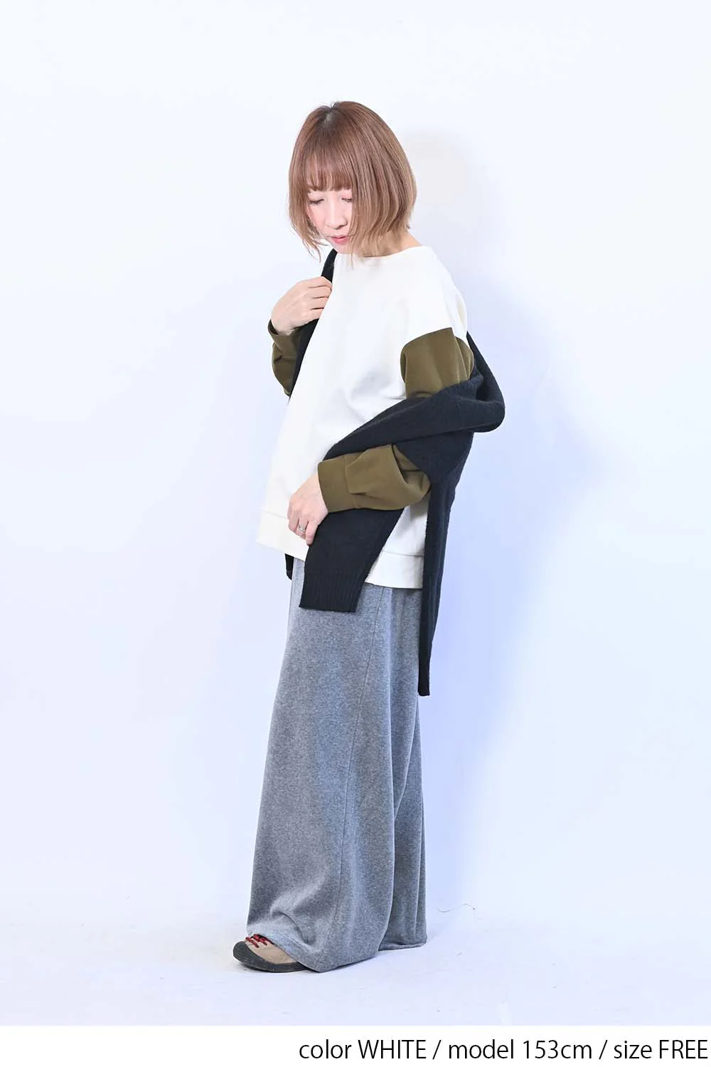 タック袖バイカラープルオーバー - Image 12