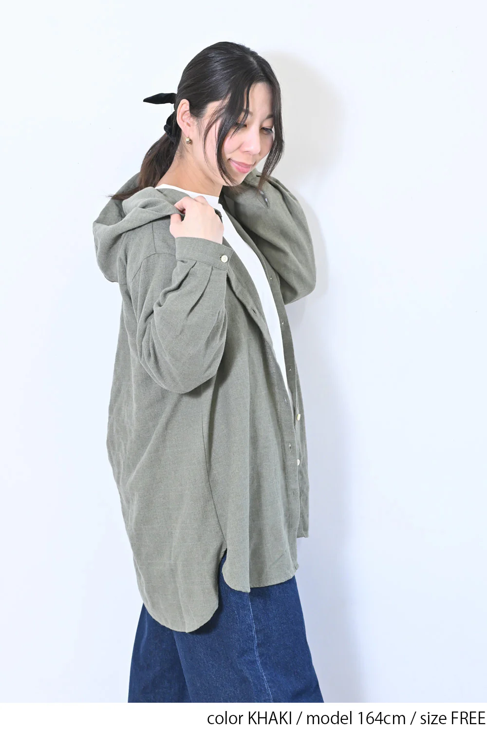 フード付きシャツチュニック - Image 15